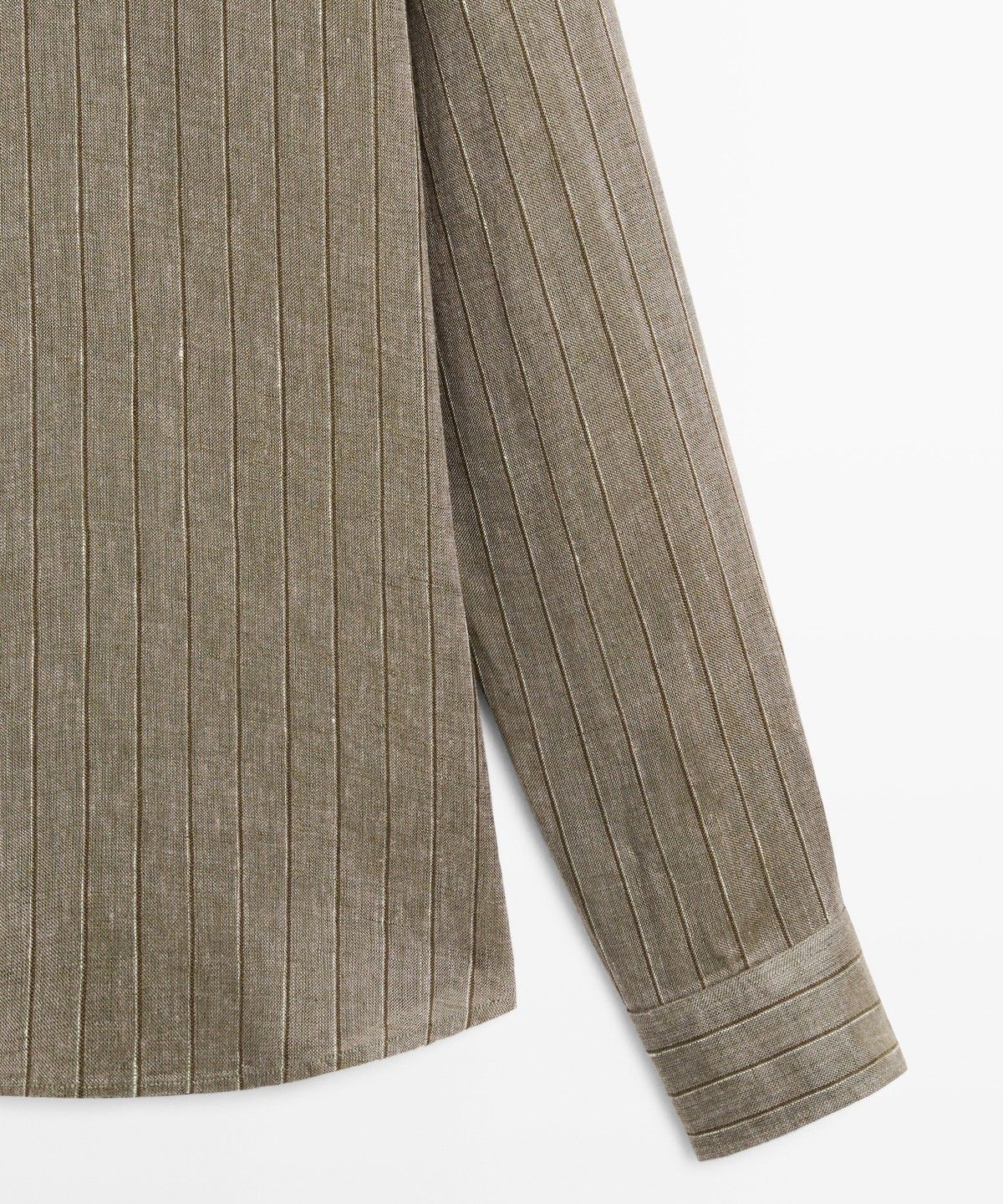 마시모두띠(MASSIMO DUTTI) 레귤러 핏 100% 린넨 스트라이프 셔츠