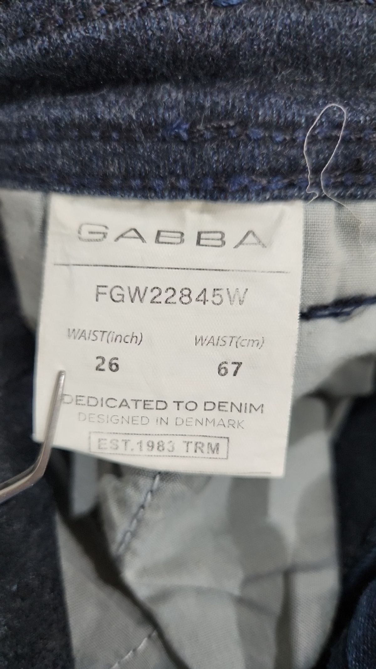 가바(GABBA) 청/데님 팬츠 27