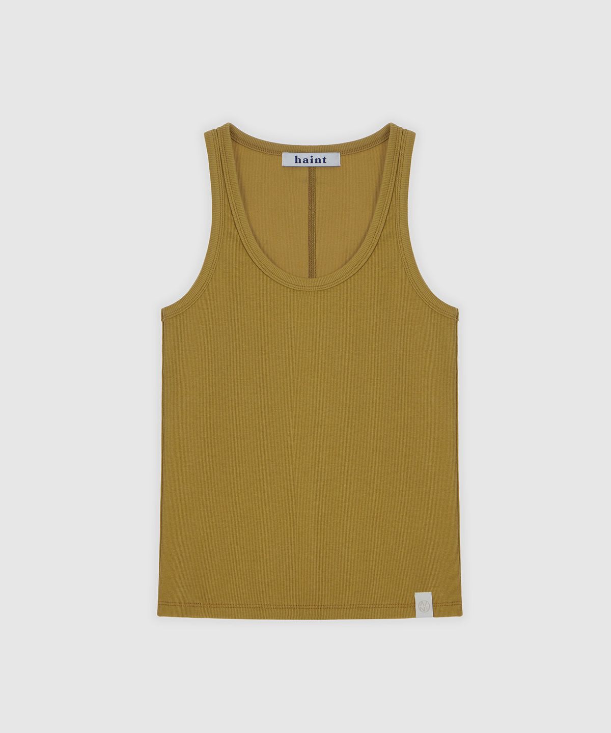 헤인트(HAINT) CLOET BACK LINE RIBBED SLEEVELESS TOP 5COL_IVORYOLIVE GREENPURPLEGRAYBLACK