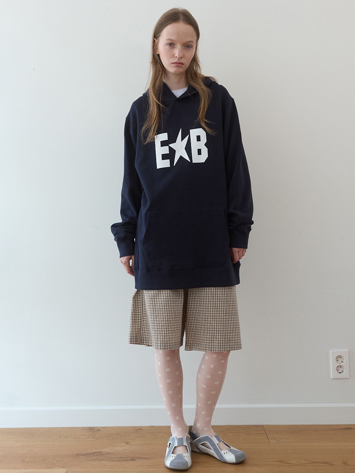 엔조 블루스(ENZO BLUES) EB 롱 후디 (Dark Navy)