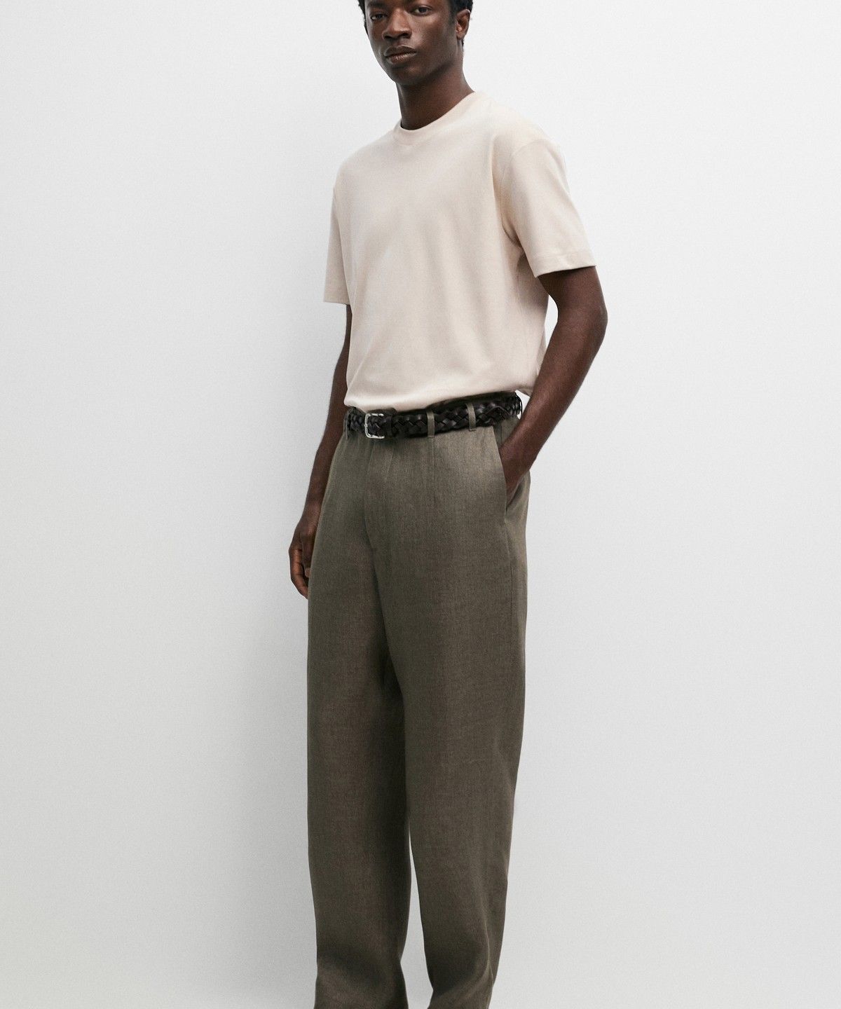 마시모두띠(MASSIMO DUTTI) 100% 코튼 반팔 티셔츠
