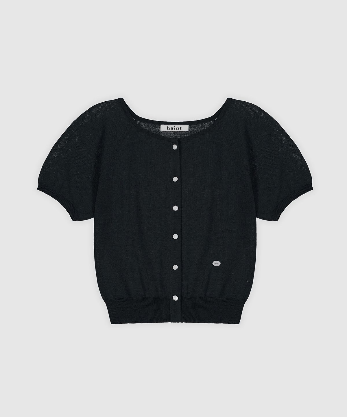 헤인트(HAINT) MELUA ROUND KNIT CARDIGAN 4COL_BLACK