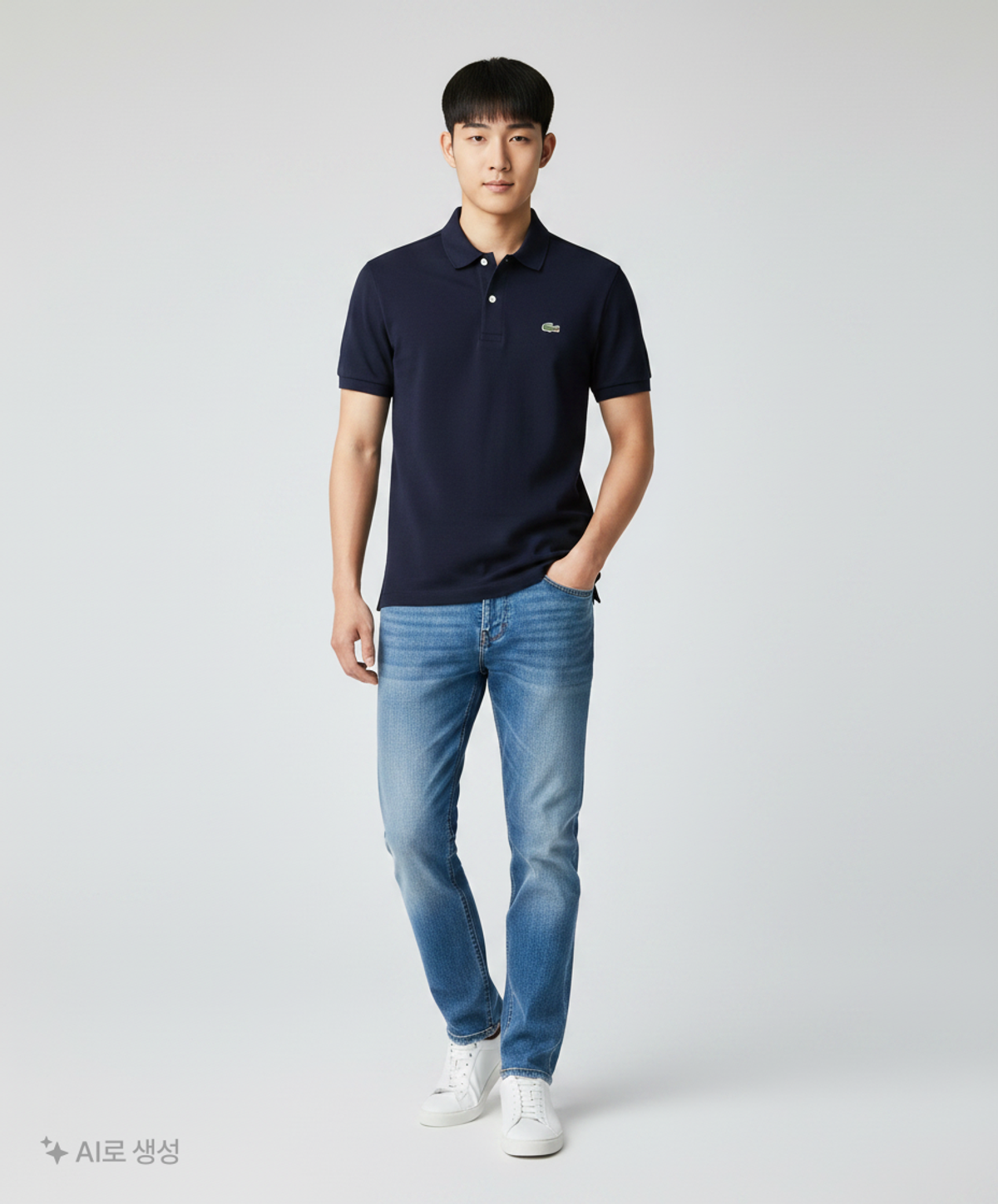 라코스테(LACOSTE) 남성 프렌치 레귤러핏 베이직 반팔 폴로 [블랙] L