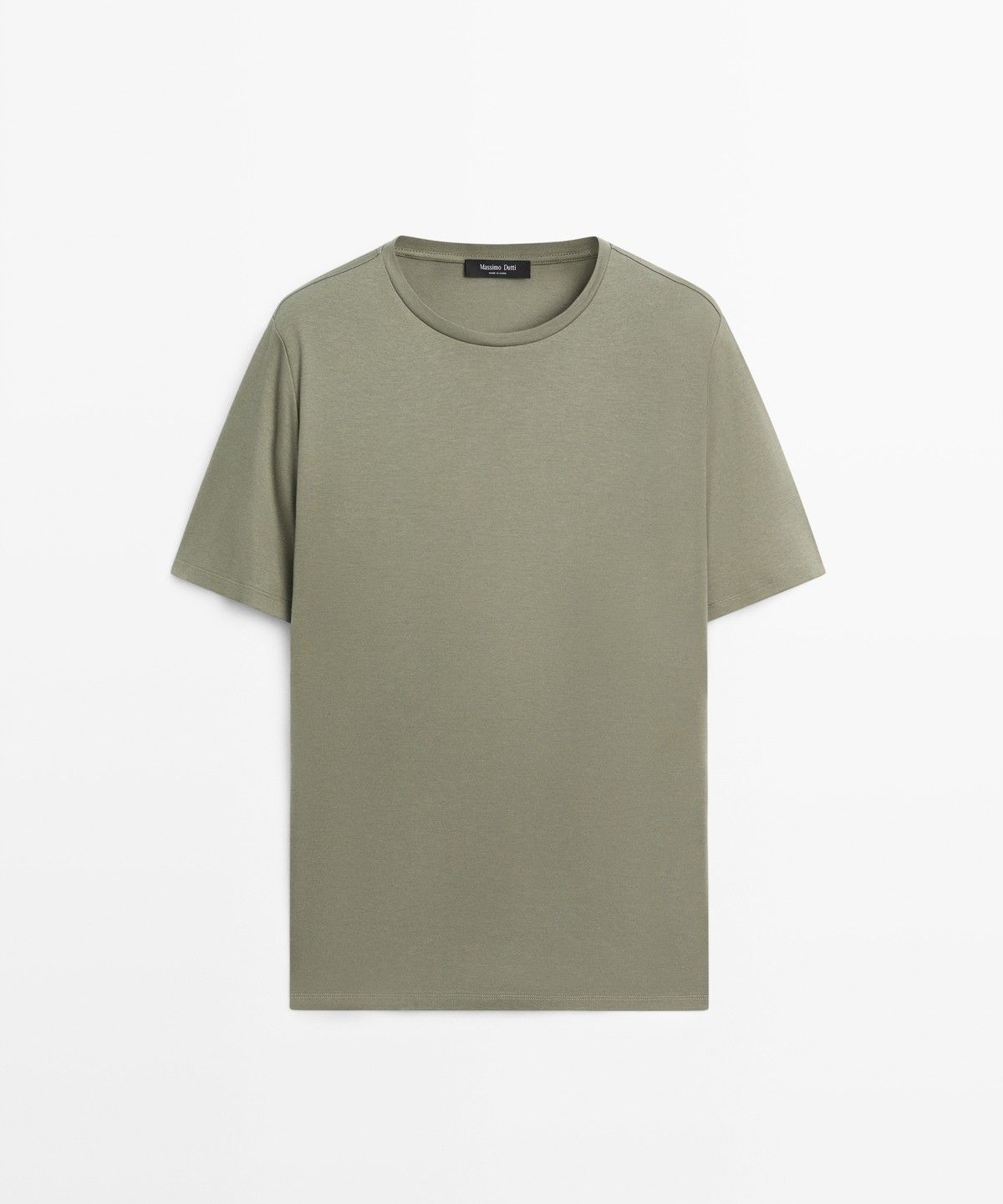 마시모두띠(MASSIMO DUTTI) 코튼 블렌드 반팔 티셔츠