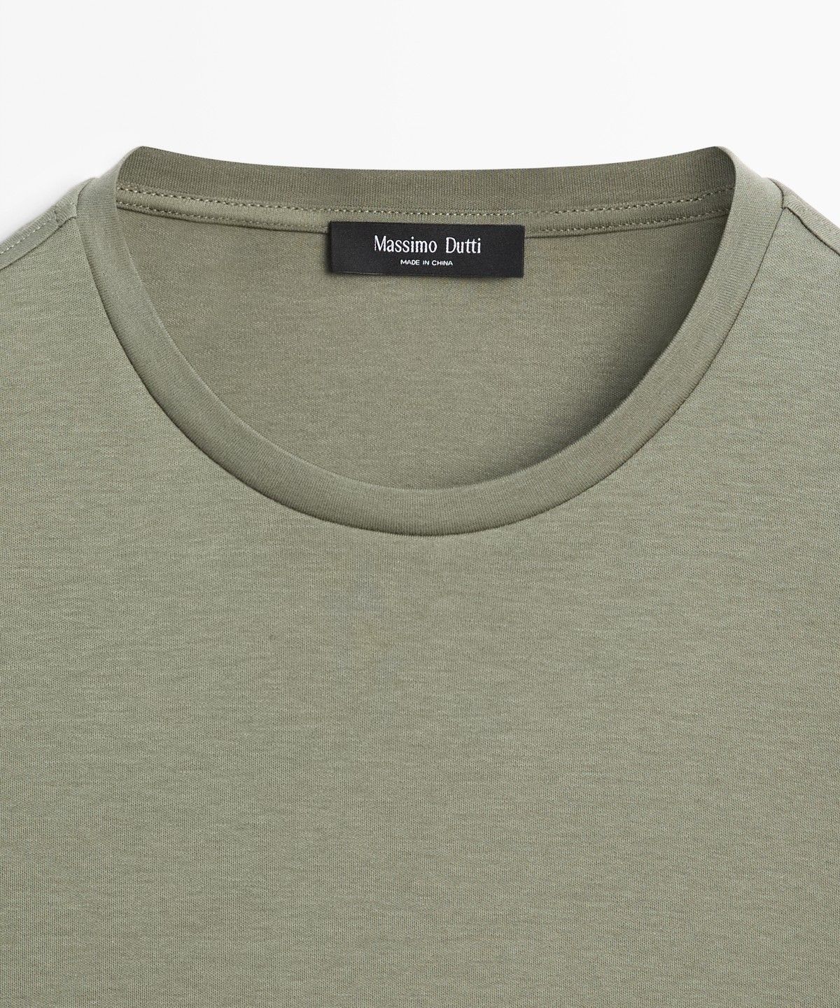 마시모두띠(MASSIMO DUTTI) 코튼 블렌드 반팔 티셔츠
