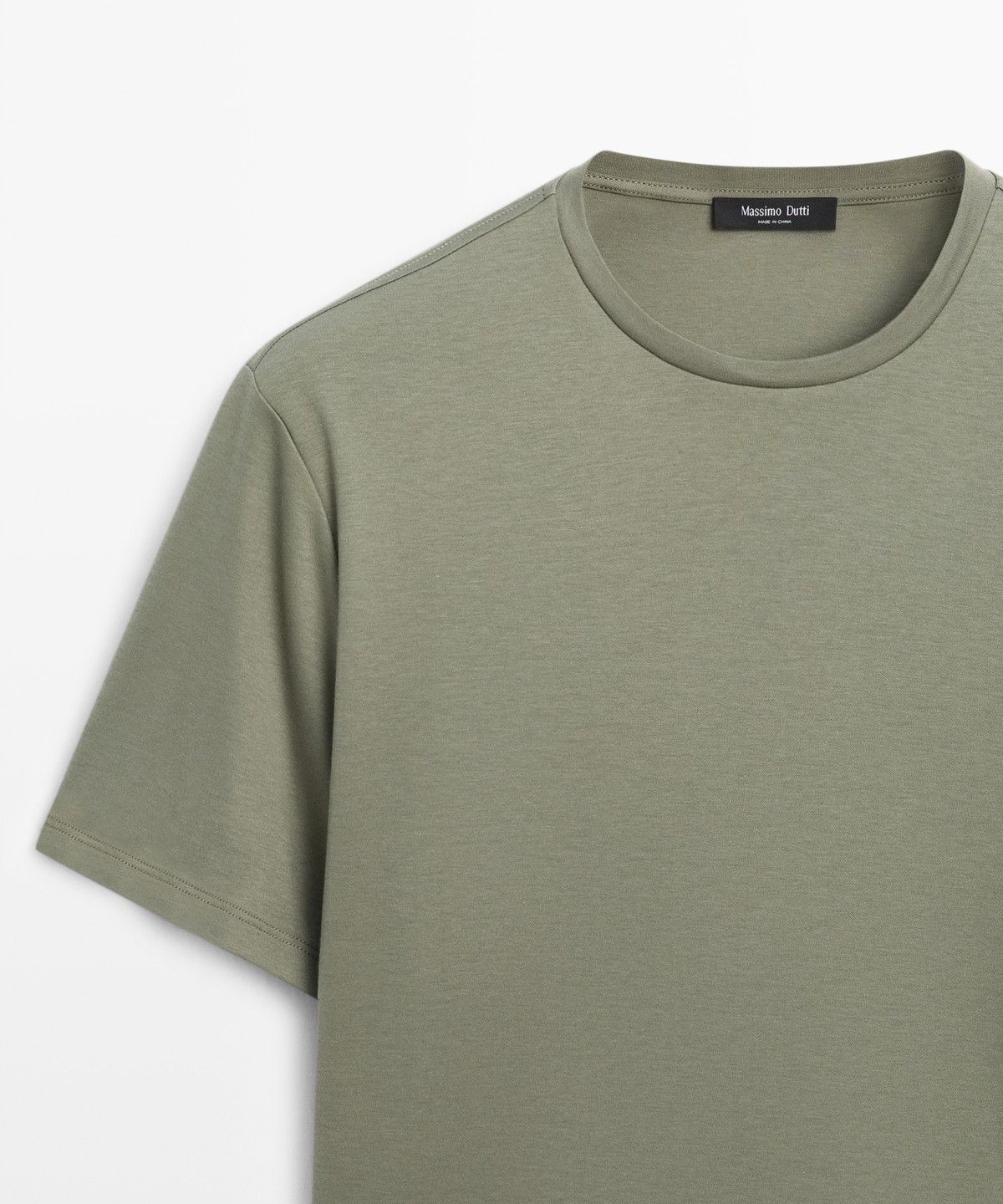 마시모두띠(MASSIMO DUTTI) 코튼 블렌드 반팔 티셔츠