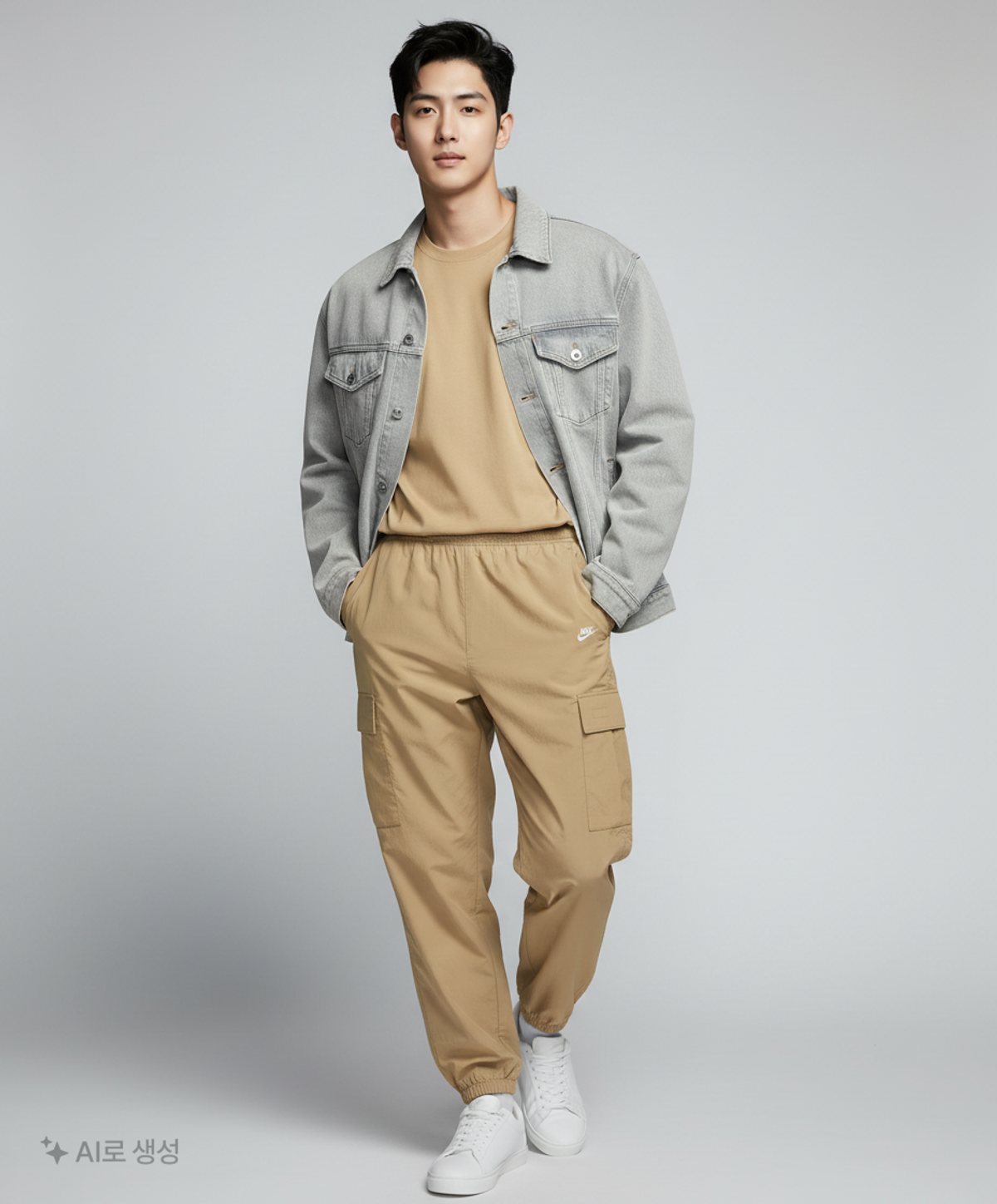나이키(NIKE) 클럽 우븐 카고 팬츠 M - 파라슈트 베이지:화이트 / HJ1991-297 95