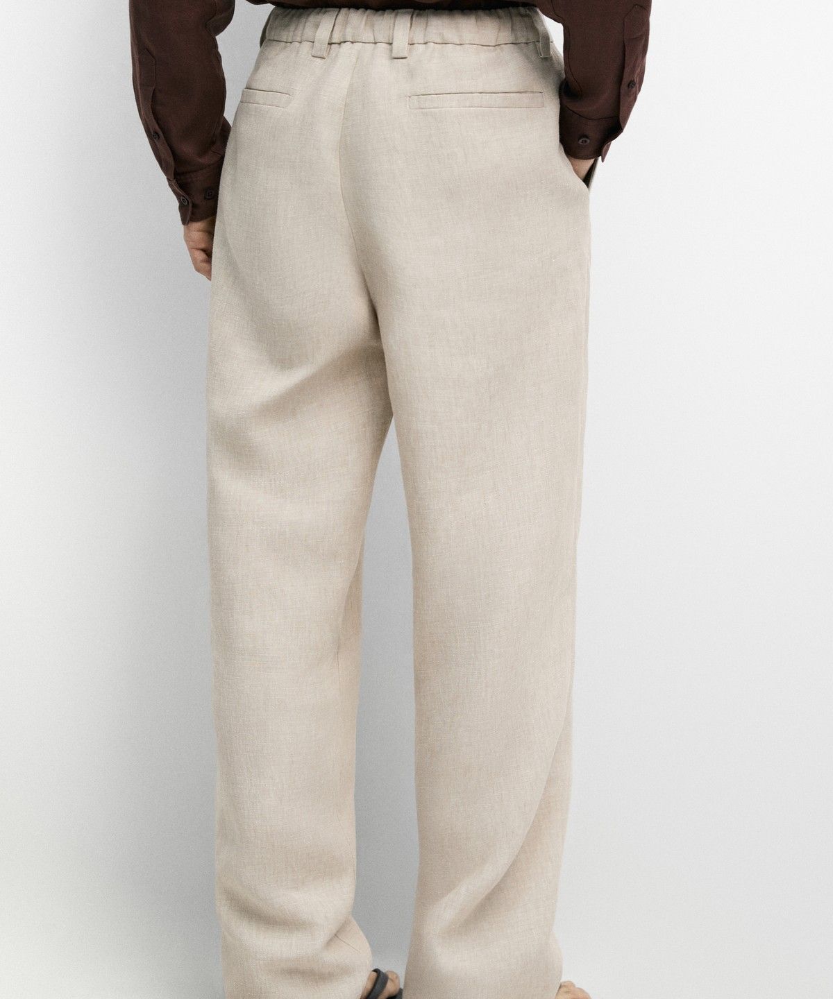 마시모두띠(MASSIMO DUTTI) 100% 린넨 토탈 룩 팬츠