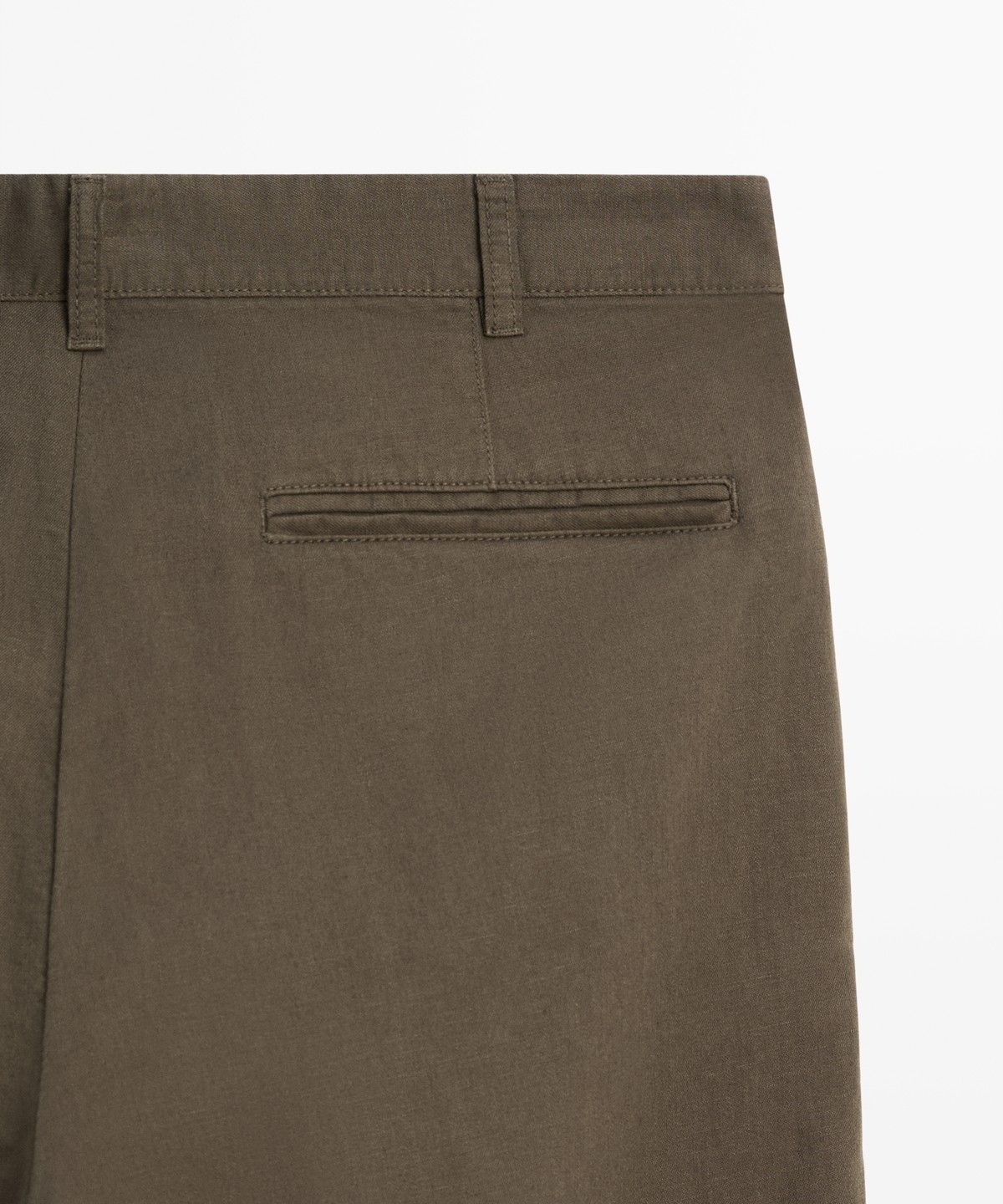 마시모두띠(MASSIMO DUTTI) 린넨 코튼 스트레이트 핏 팬츠