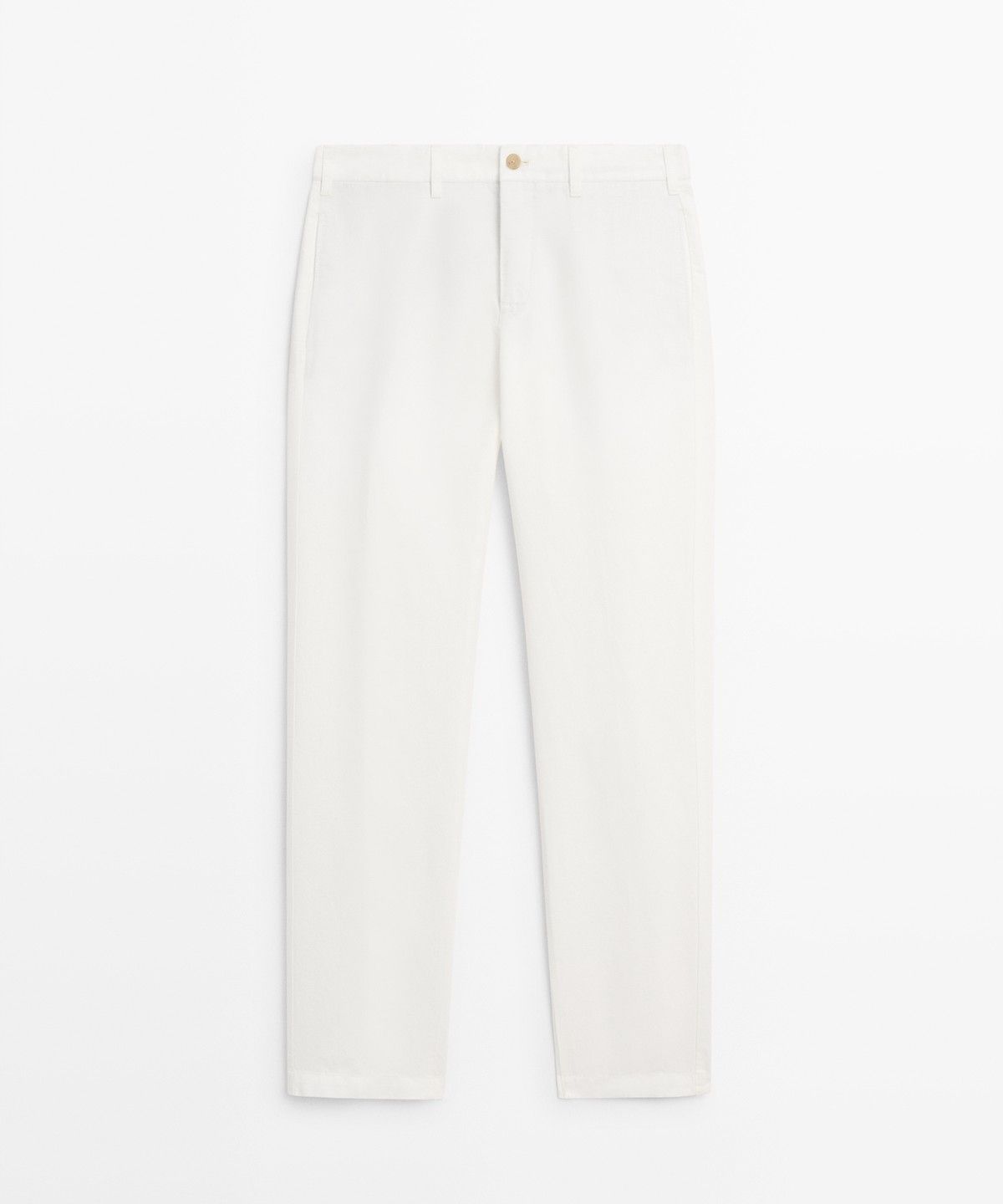 마시모두띠(MASSIMO DUTTI) 린넨 코튼 스트레이트 핏 팬츠