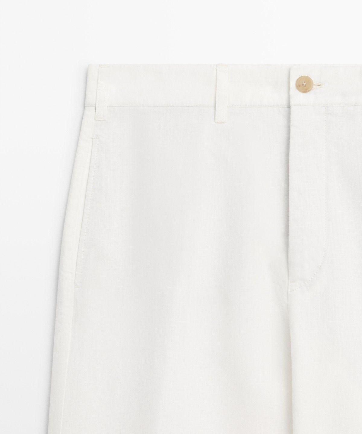 마시모두띠(MASSIMO DUTTI) 린넨 코튼 스트레이트 핏 팬츠