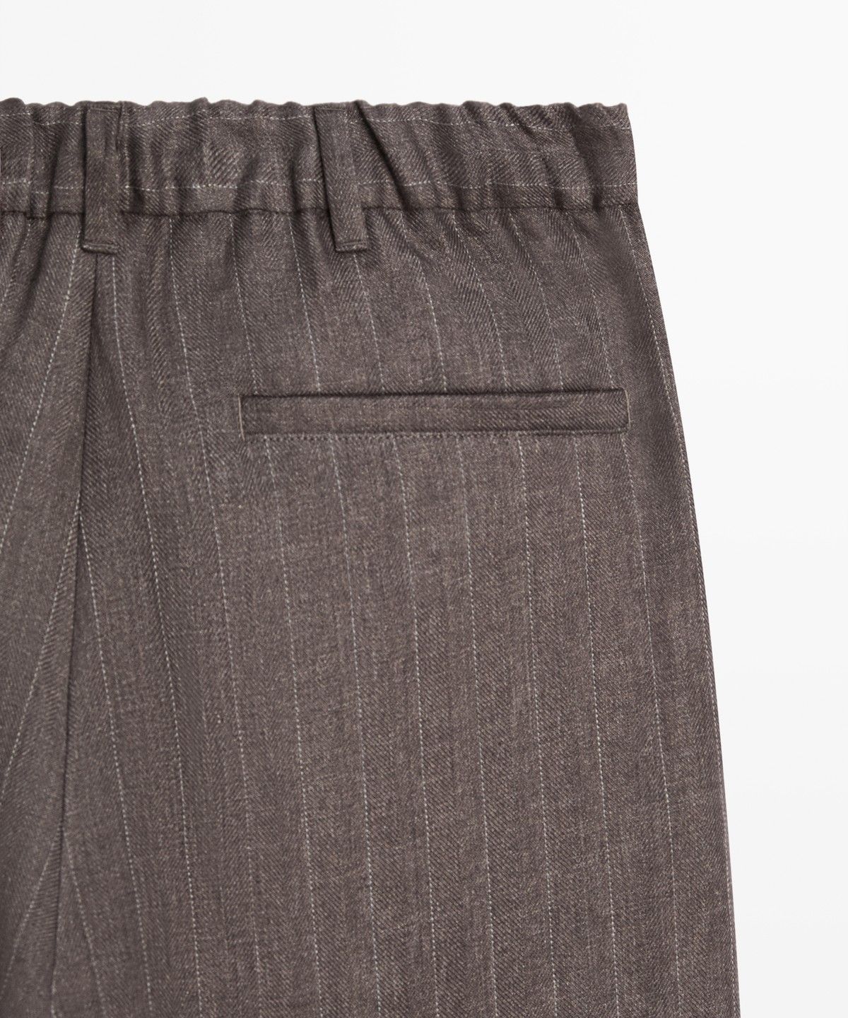 마시모두띠(MASSIMO DUTTI) 100% 린넨 스트라이프 스트레이트 핏 팬츠
