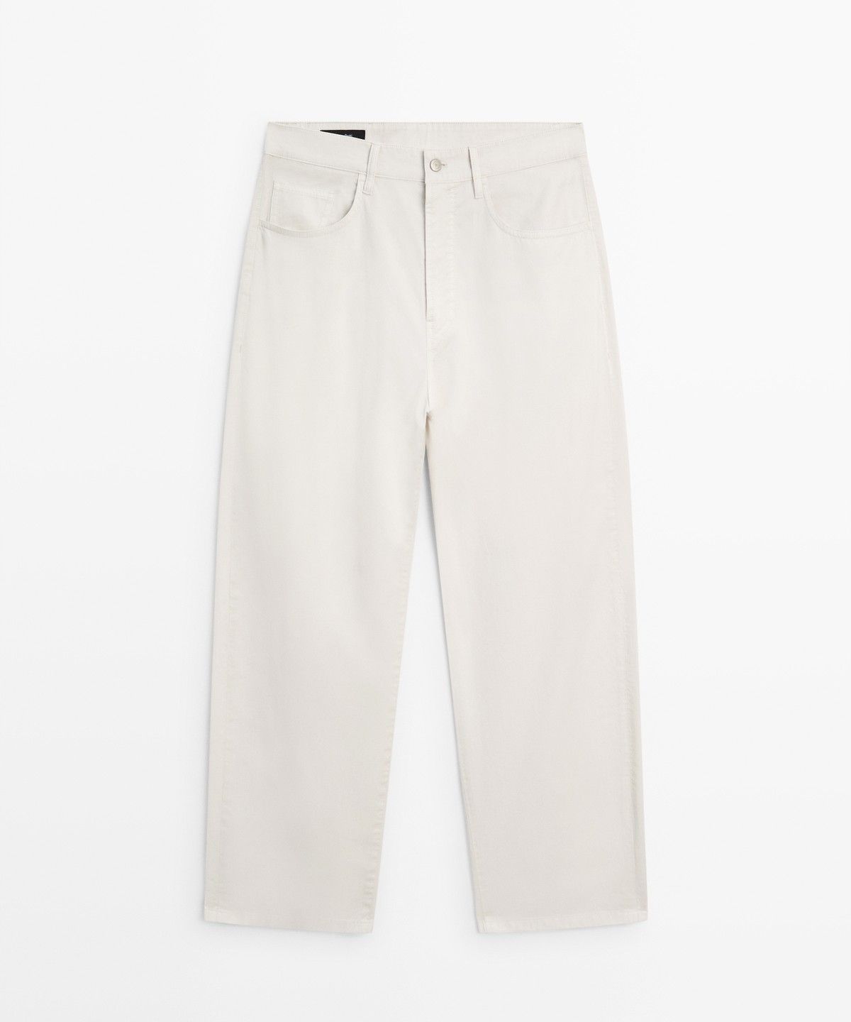 마시모두띠(MASSIMO DUTTI) 포플린 배럴핏 데님 팬츠