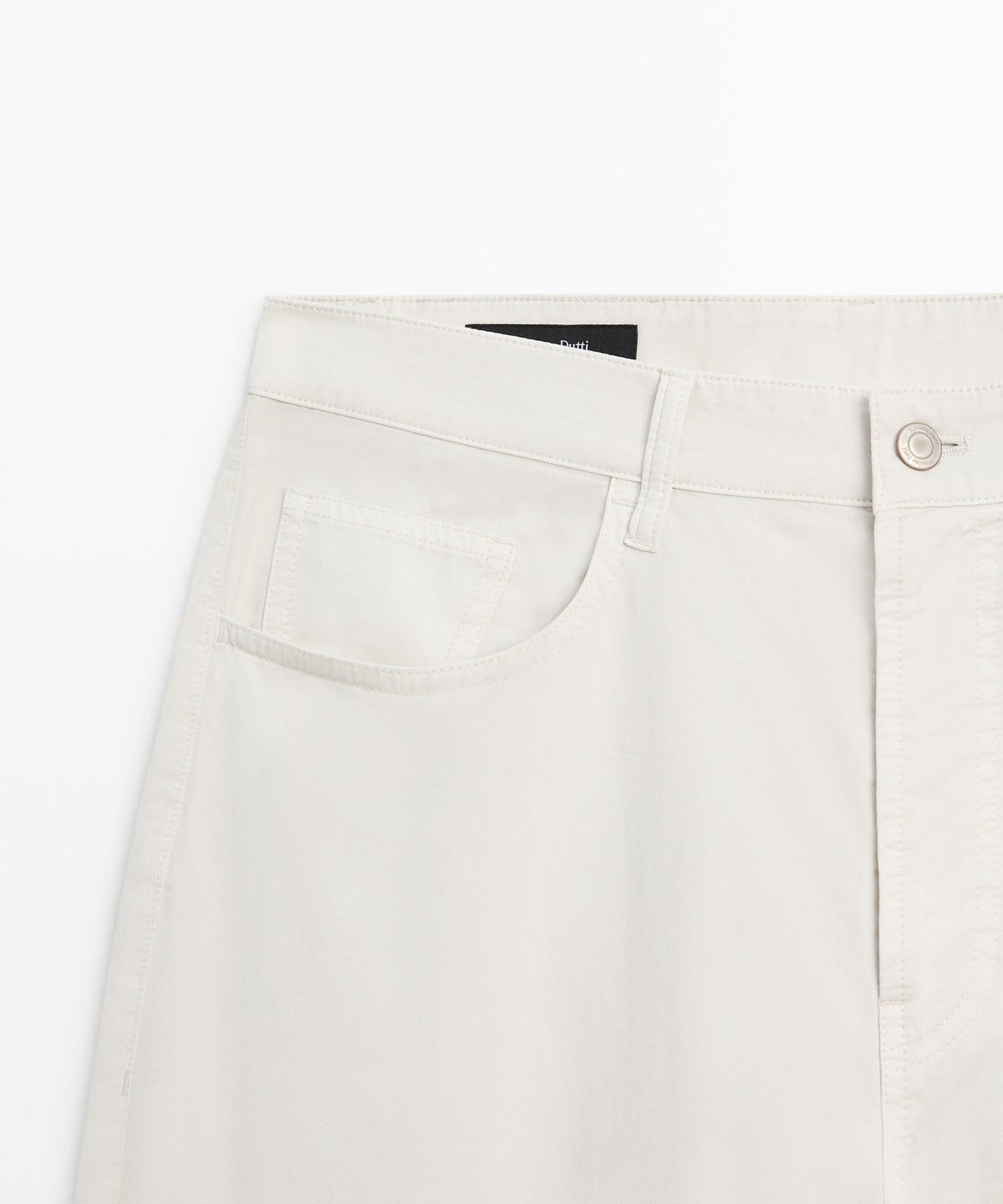 마시모두띠(MASSIMO DUTTI) 포플린 배럴핏 데님 팬츠