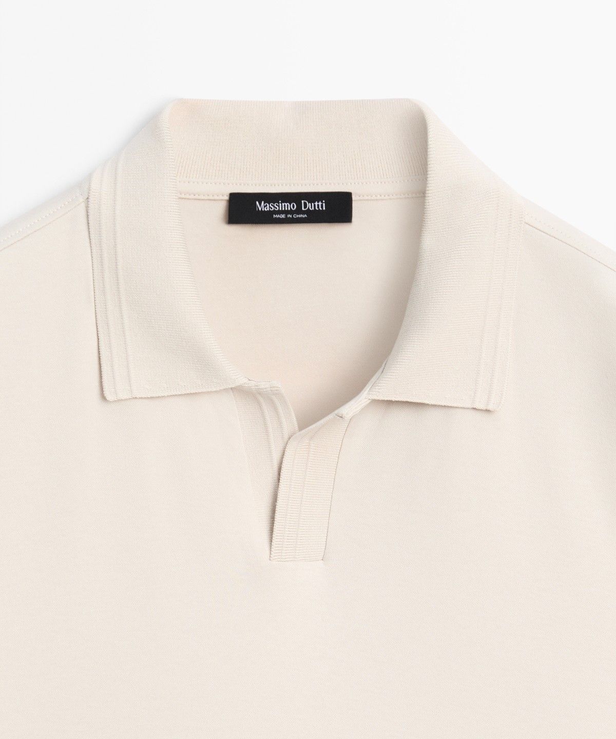 마시모두띠(MASSIMO DUTTI) 100% 코튼 브이넥 니트 폴로셔츠