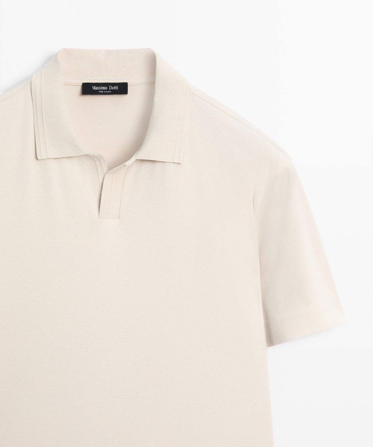 마시모두띠(MASSIMO DUTTI) 100% 코튼 브이넥 니트 폴로셔츠