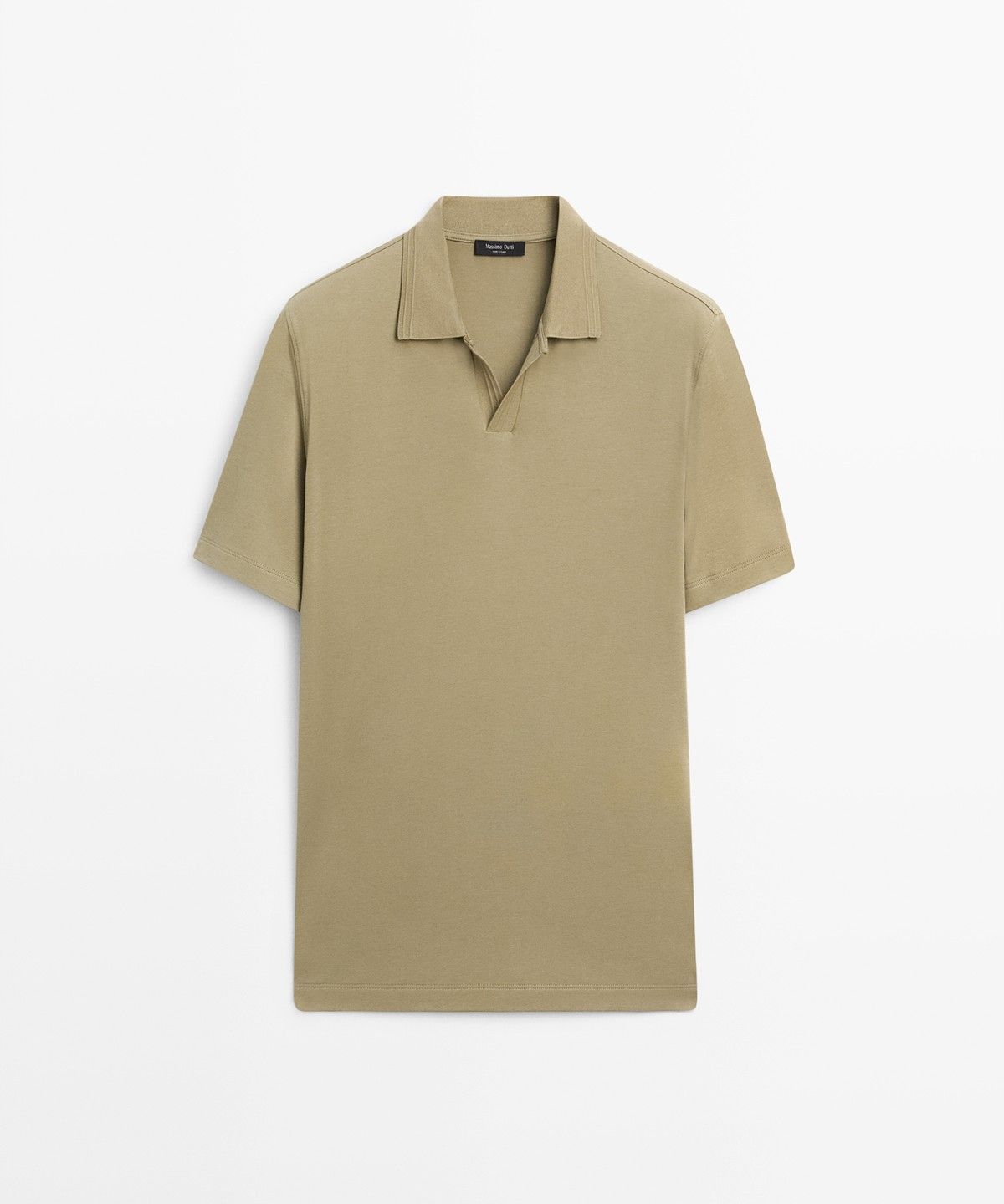 마시모두띠(MASSIMO DUTTI) 100% 코튼 브이넥 니트 폴로셔츠