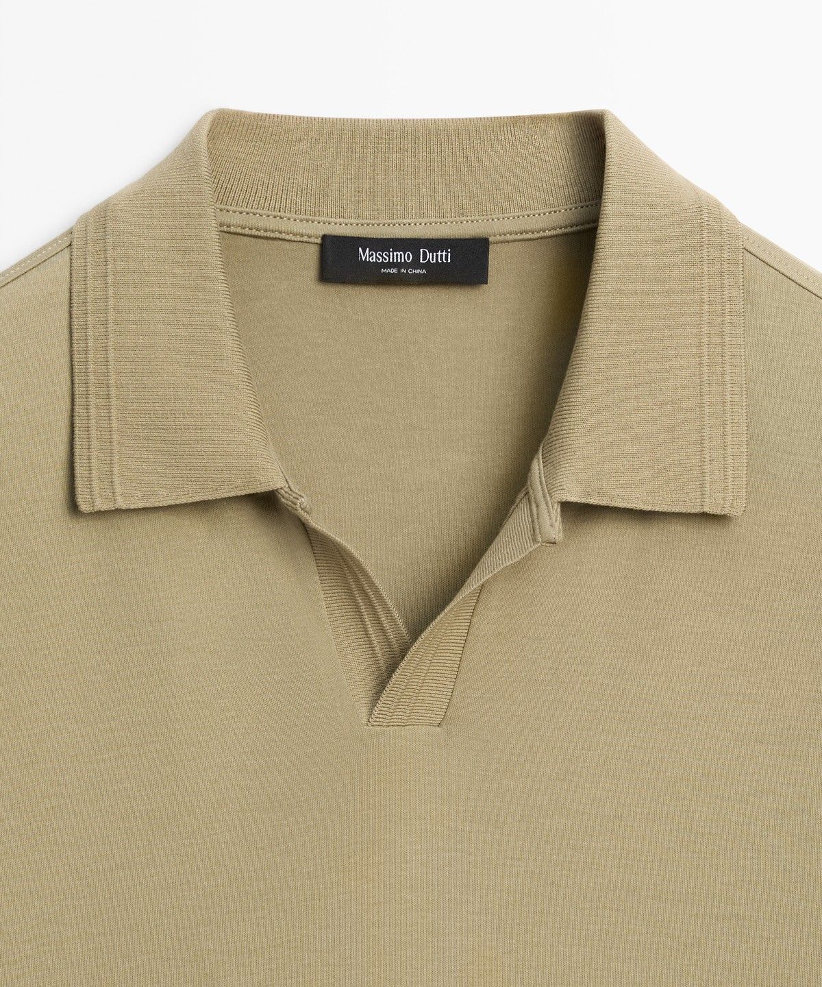 마시모두띠(MASSIMO DUTTI) 100% 코튼 브이넥 니트 폴로셔츠