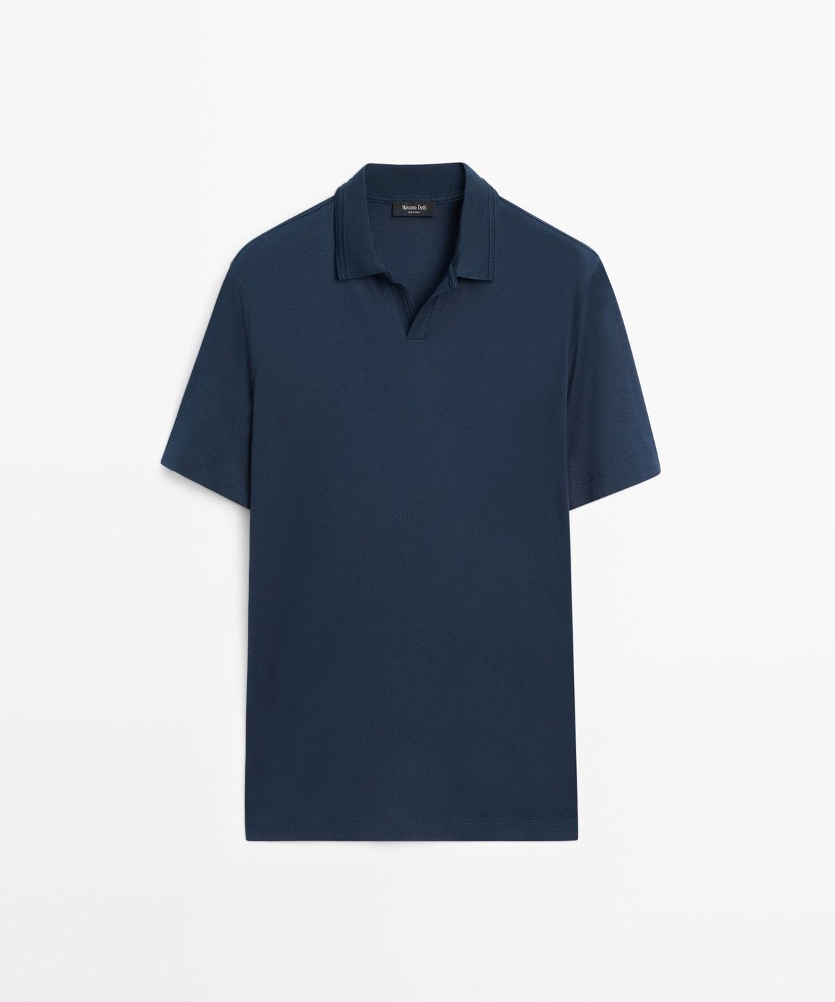 마시모두띠(MASSIMO DUTTI) 100% 코튼 브이넥 니트 폴로셔츠