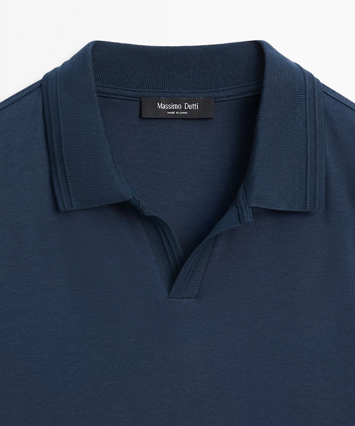 마시모두띠(MASSIMO DUTTI) 100% 코튼 브이넥 니트 폴로셔츠