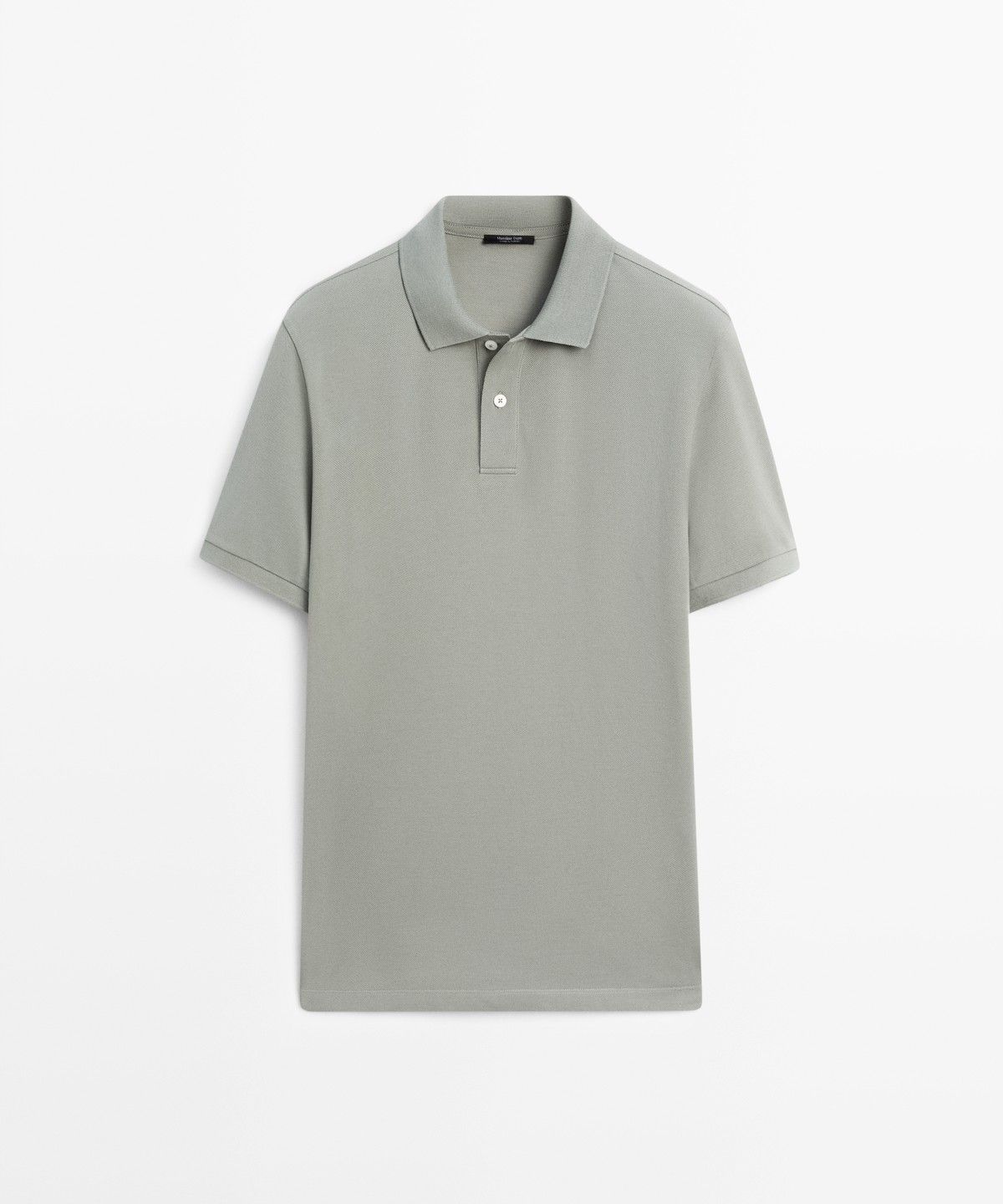 마시모두띠(MASSIMO DUTTI) 마이크로 텍스처드 코튼 피케 폴로 셔츠