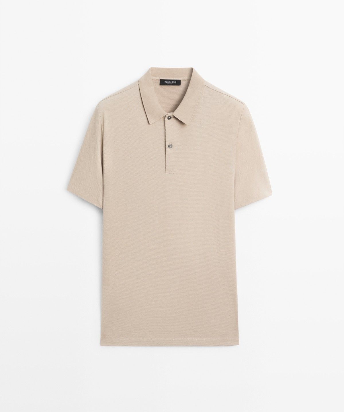 마시모두띠(MASSIMO DUTTI) 텍스처드 100% 코튼 폴로 셔츠