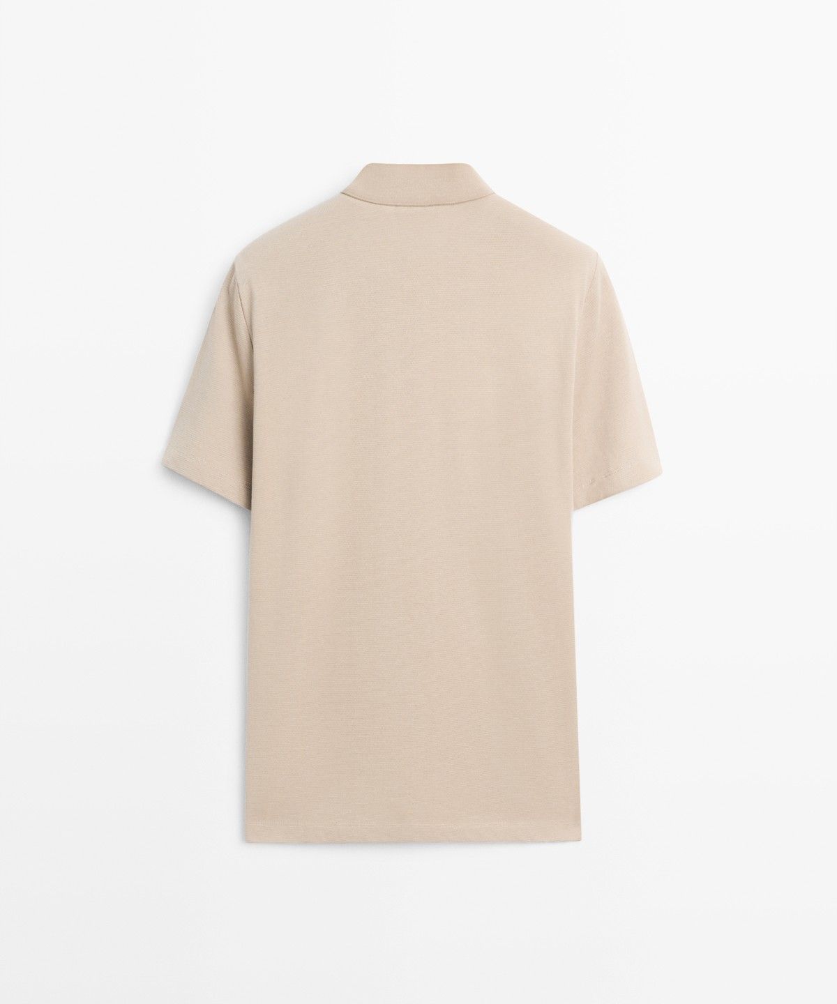 마시모두띠(MASSIMO DUTTI) 텍스처드 100% 코튼 폴로 셔츠