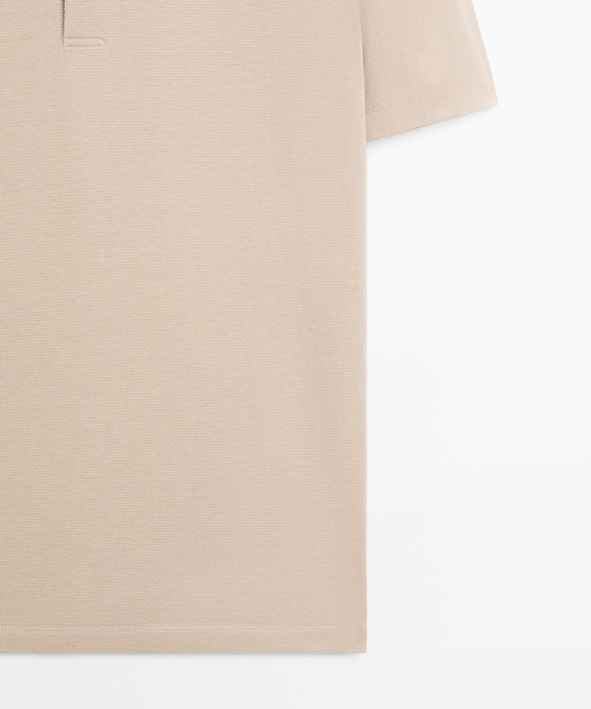 마시모두띠(MASSIMO DUTTI) 텍스처드 100% 코튼 폴로 셔츠