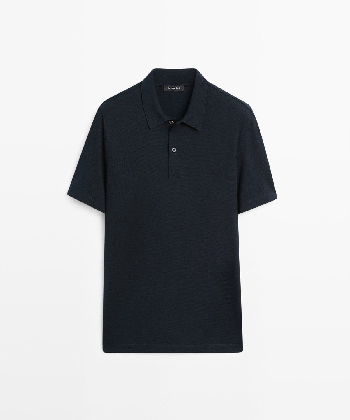 마시모두띠(MASSIMO DUTTI) 텍스처드 100% 코튼 폴로 셔츠