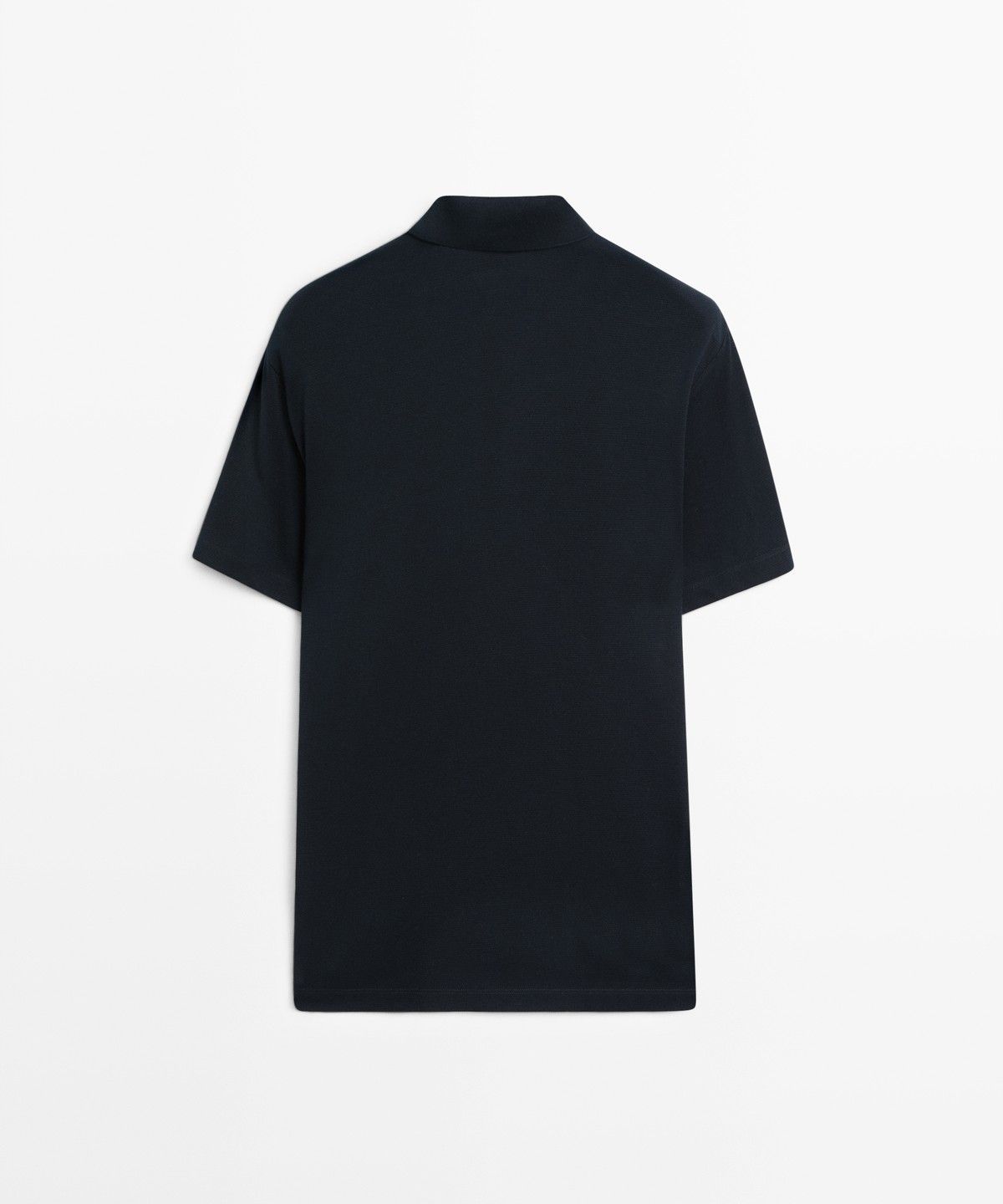 마시모두띠(MASSIMO DUTTI) 텍스처드 100% 코튼 폴로 셔츠