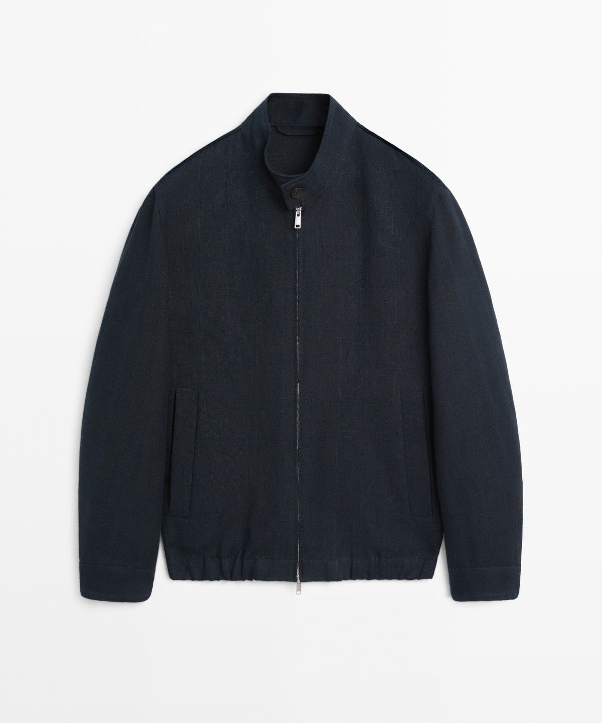 마시모두띠(MASSIMO DUTTI) 100% 린넨 스탠드 칼라 재킷