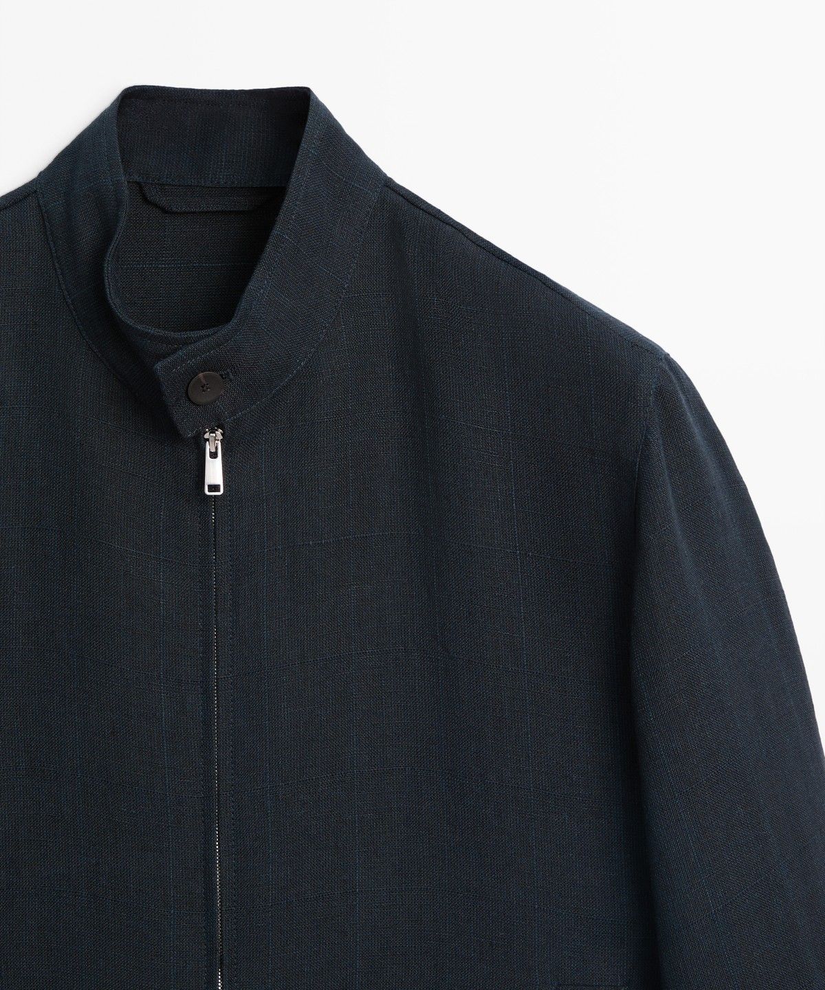 마시모두띠(MASSIMO DUTTI) 100% 린넨 스탠드 칼라 재킷