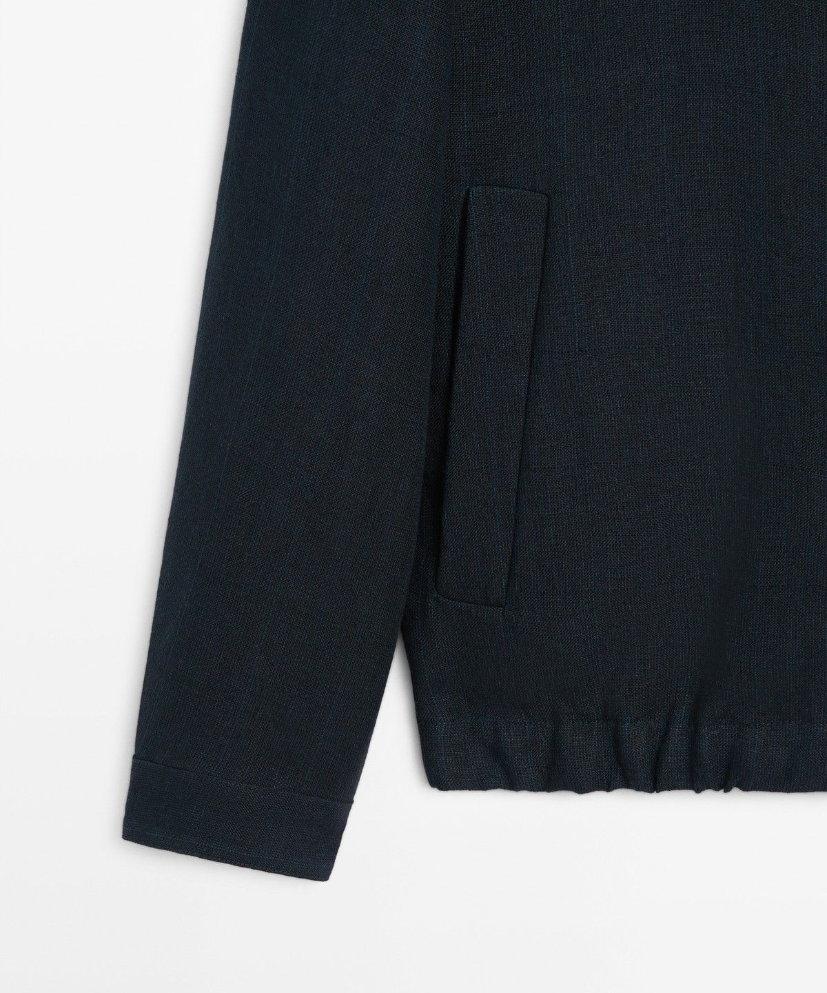 마시모두띠(MASSIMO DUTTI) 100% 린넨 스탠드 칼라 재킷