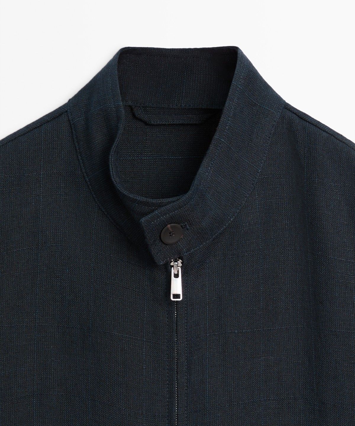 마시모두띠(MASSIMO DUTTI) 100% 린넨 스탠드 칼라 재킷