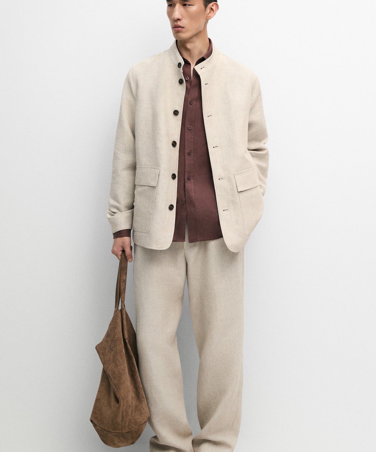 마시모두띠(MASSIMO DUTTI) 100% 린넨 셋업 오버셔츠