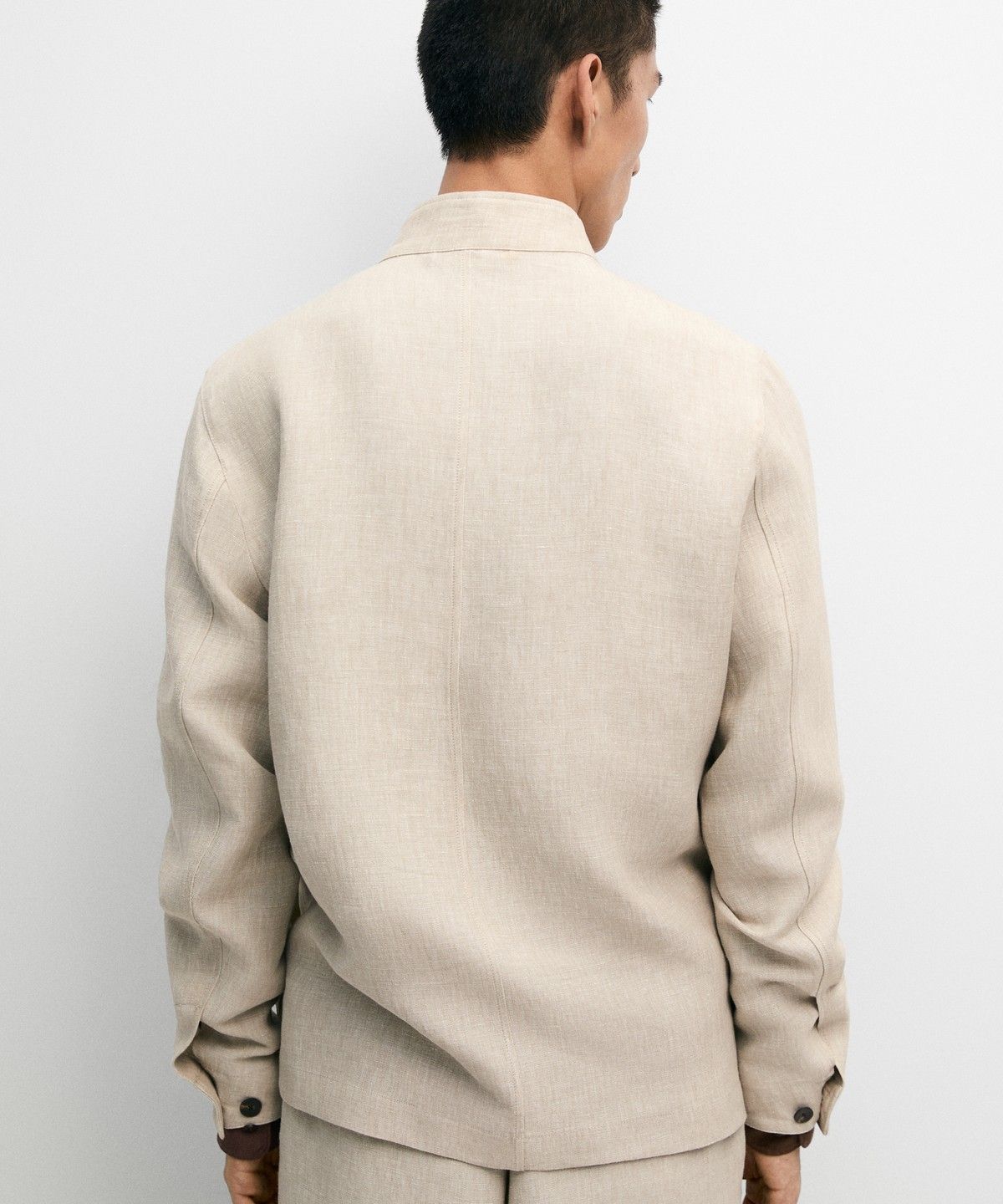 마시모두띠(MASSIMO DUTTI) 100% 린넨 셋업 오버셔츠