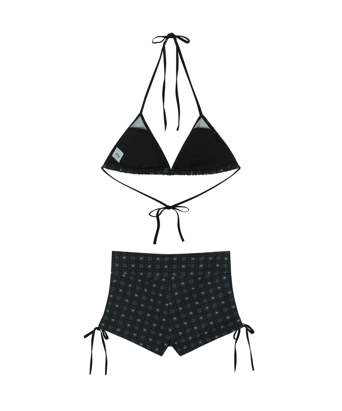 애즈온(ASON) LAZE CHECK BIKINI SET / BLACK