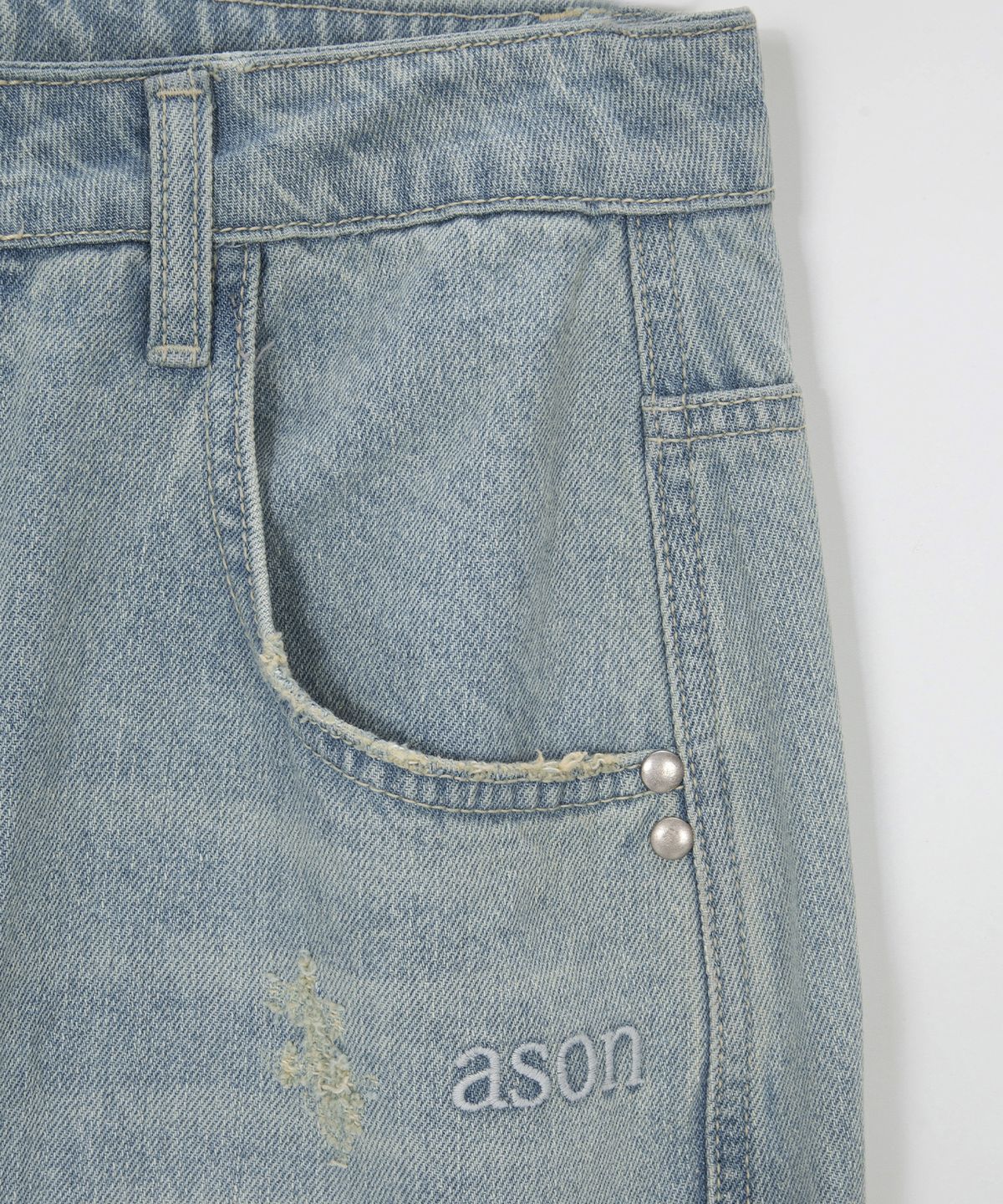 애즈온(ASON) SUNFADE DENIM PANTS / LIGHT BLUE