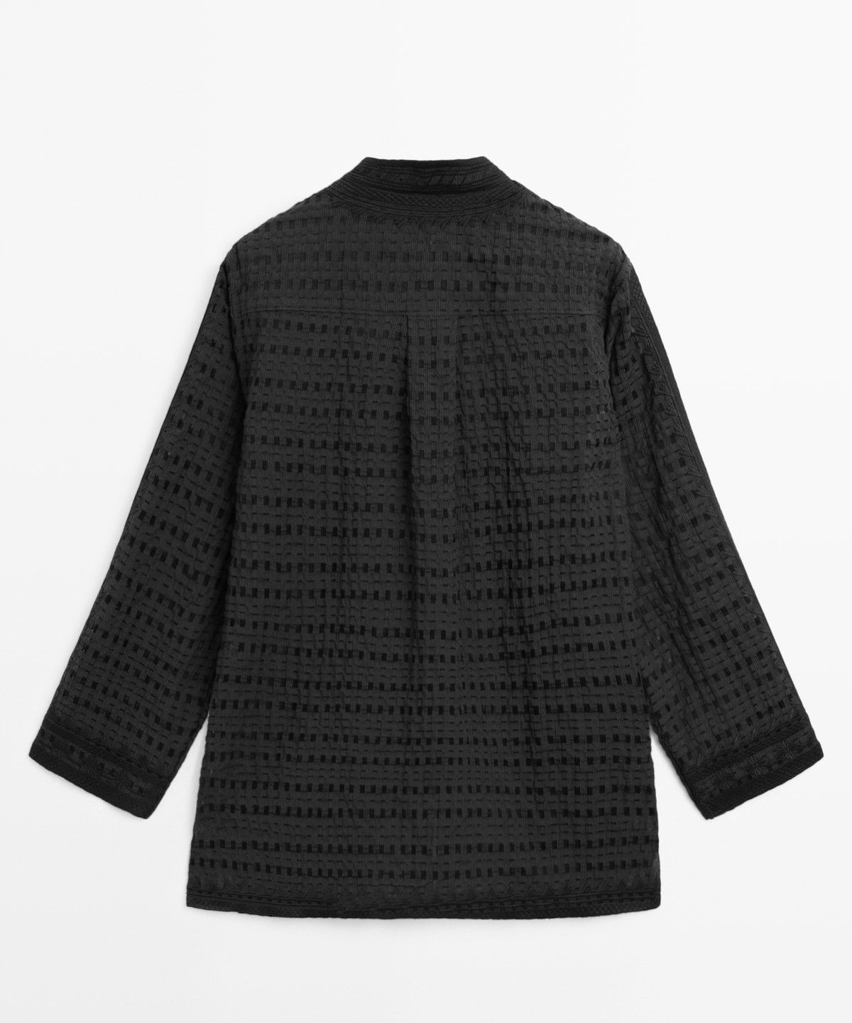마시모두띠(MASSIMO DUTTI) 자수 디테일 플루이드 셔츠