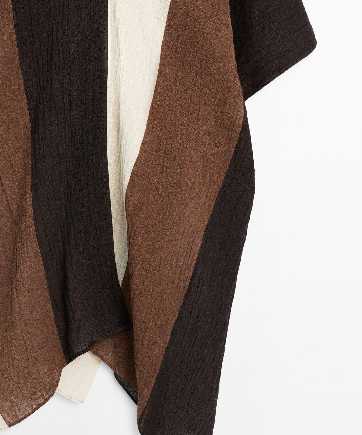 마시모두띠(MASSIMO DUTTI) 텍스처 린넨 블렌드 트리컬러 카프탄