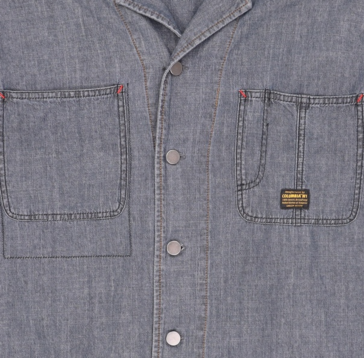 컬럼비아 유니버시티(COLUMBIA UNIVERSITY) MIL-LABEL COUNTRY DENIM S/S SHIRTS 블랙데님 XL