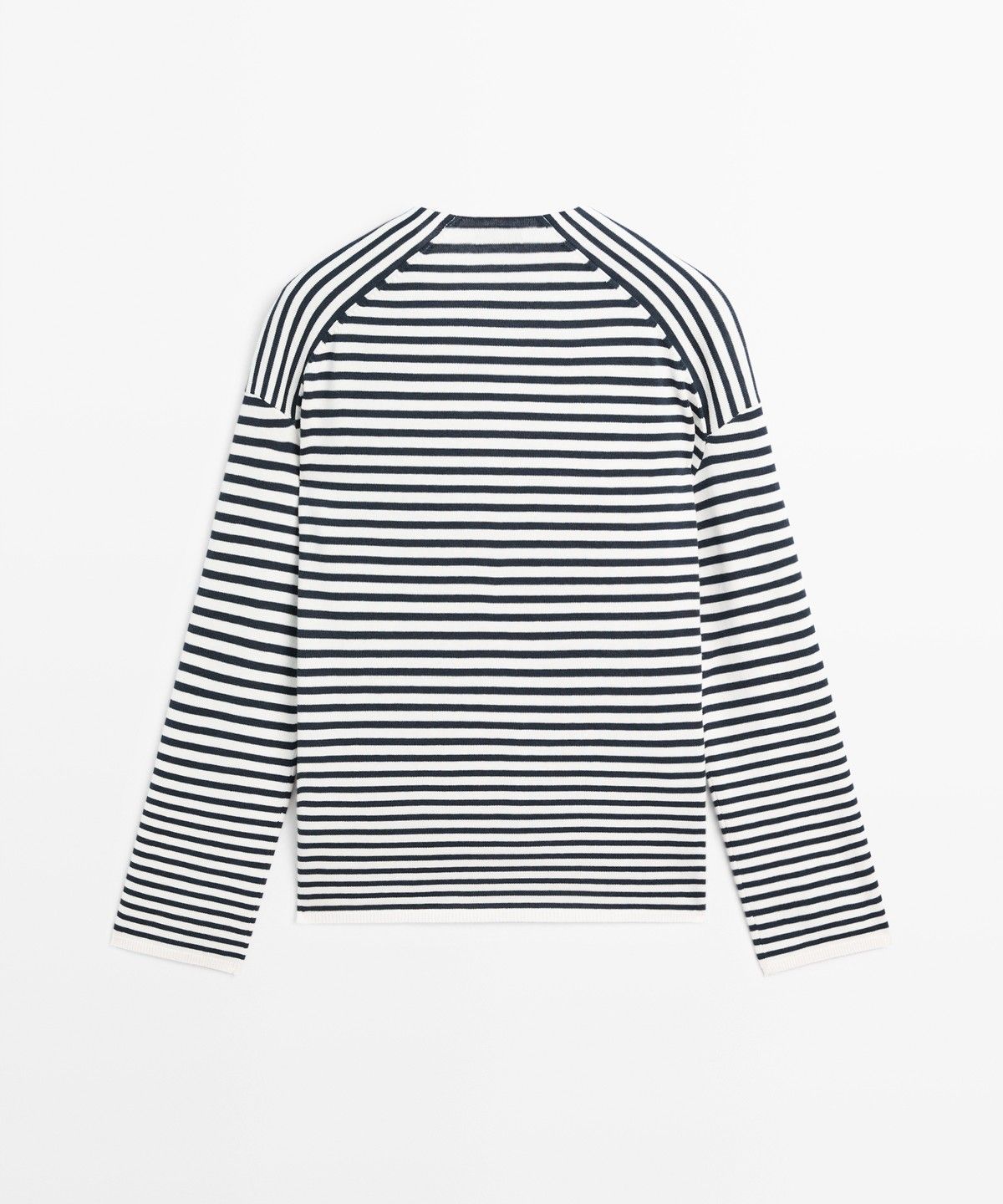 마시모두띠(MASSIMO DUTTI) 스트라이프 브이넥 니트 스웨터