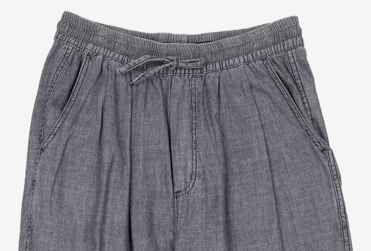 컬럼비아 유니버시티(COLUMBIA UNIVERSITY) MIL-LABEL PINTUCK DENIM PANTS 블랙데님 L