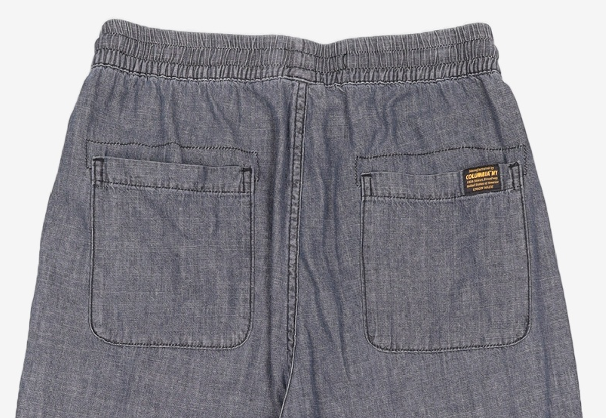 컬럼비아 유니버시티(COLUMBIA UNIVERSITY) MIL-LABEL PINTUCK DENIM PANTS 블랙데님 L