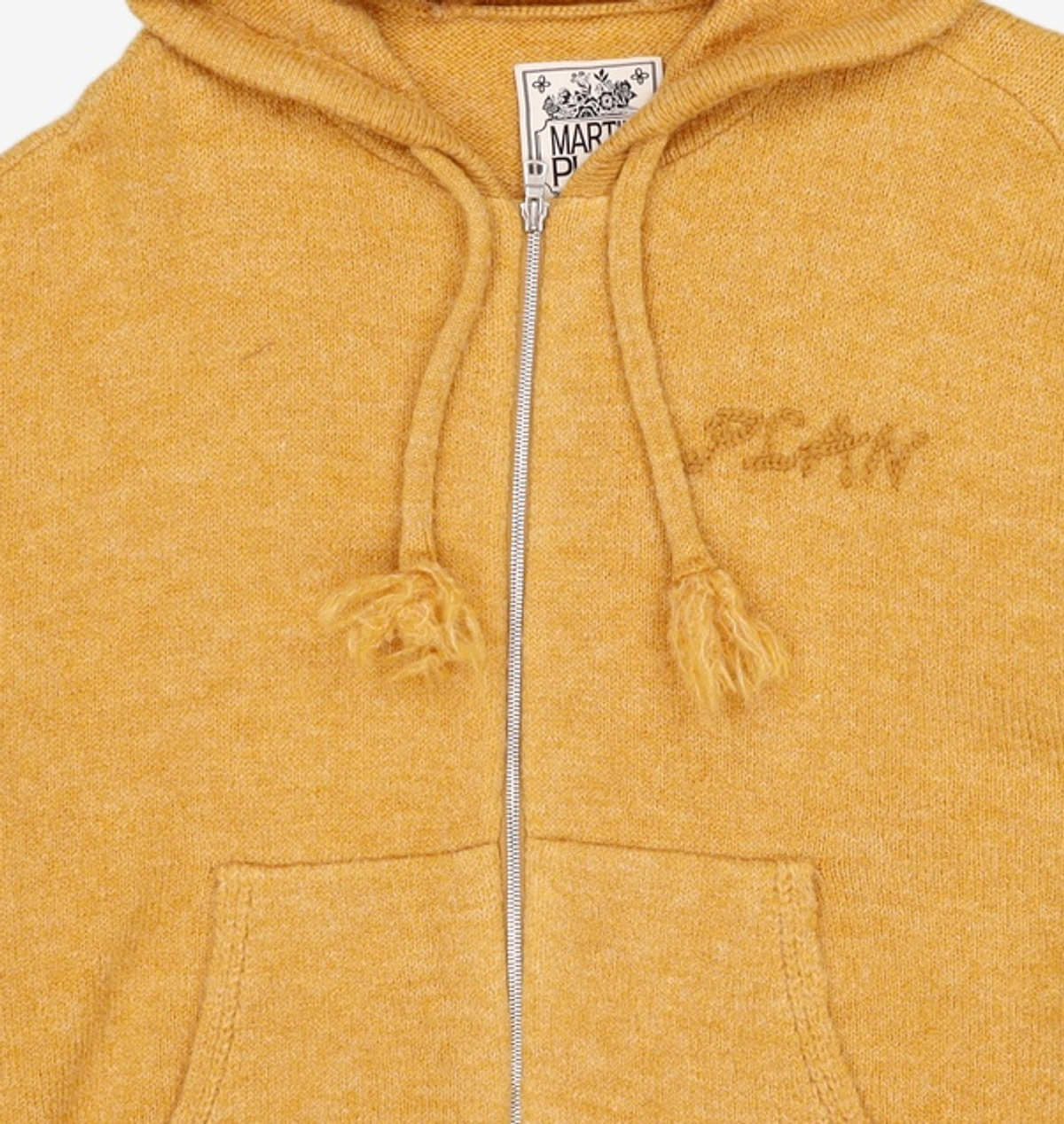 마틴플랜(MARTIN PLAN) Plan Embroidery Knit Zip up - ORANGE L