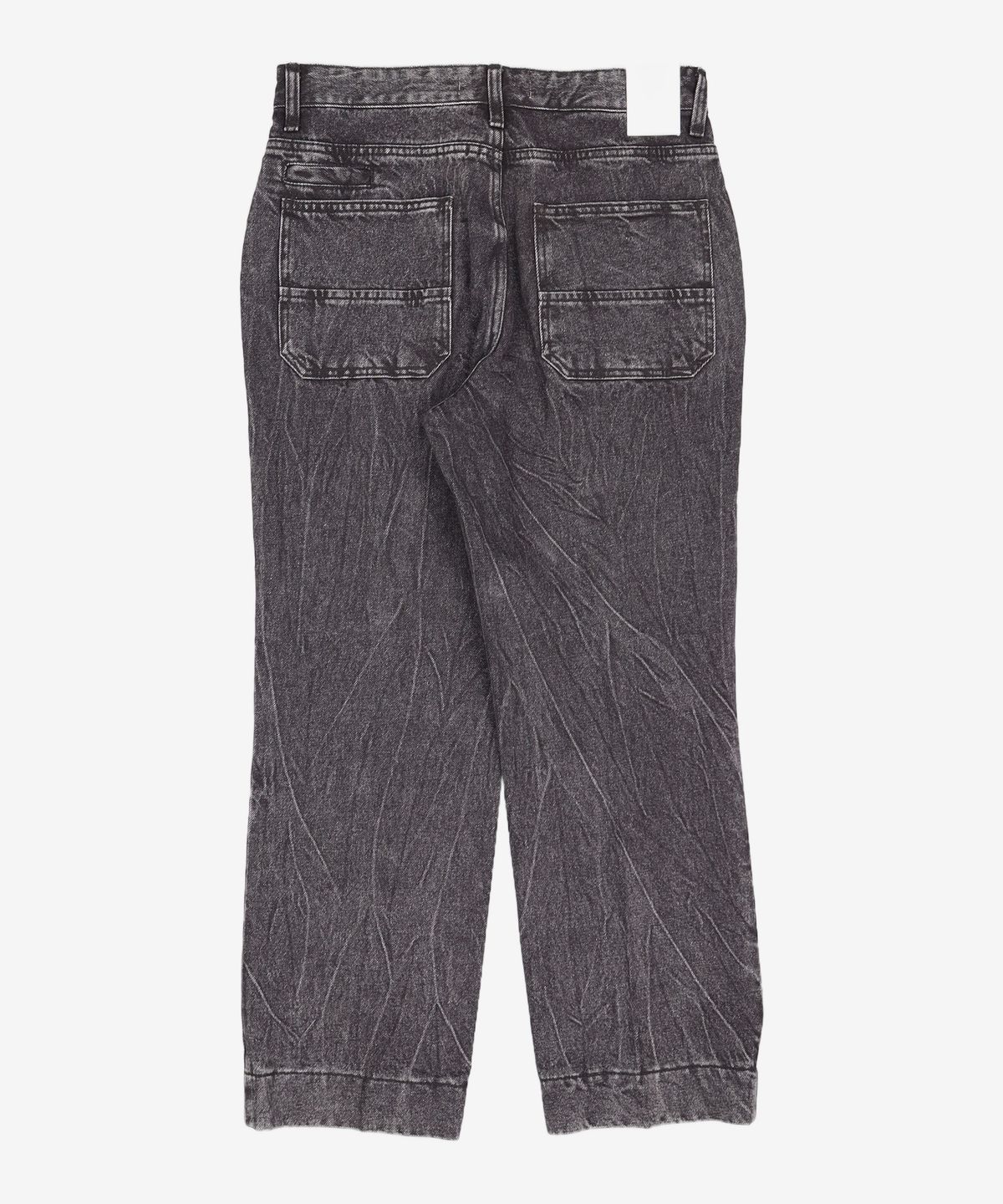 애드오프(ADDOFF) Lightning Washed Crop Denim Pants - Black S