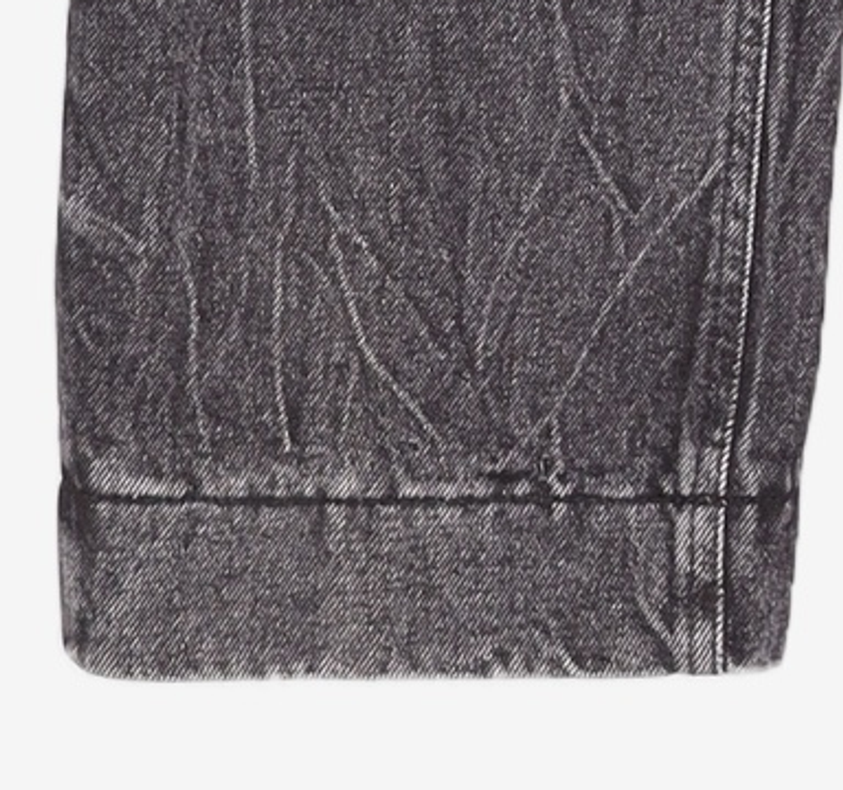 애드오프(ADDOFF) Lightning Washed Crop Denim Pants - Black S
