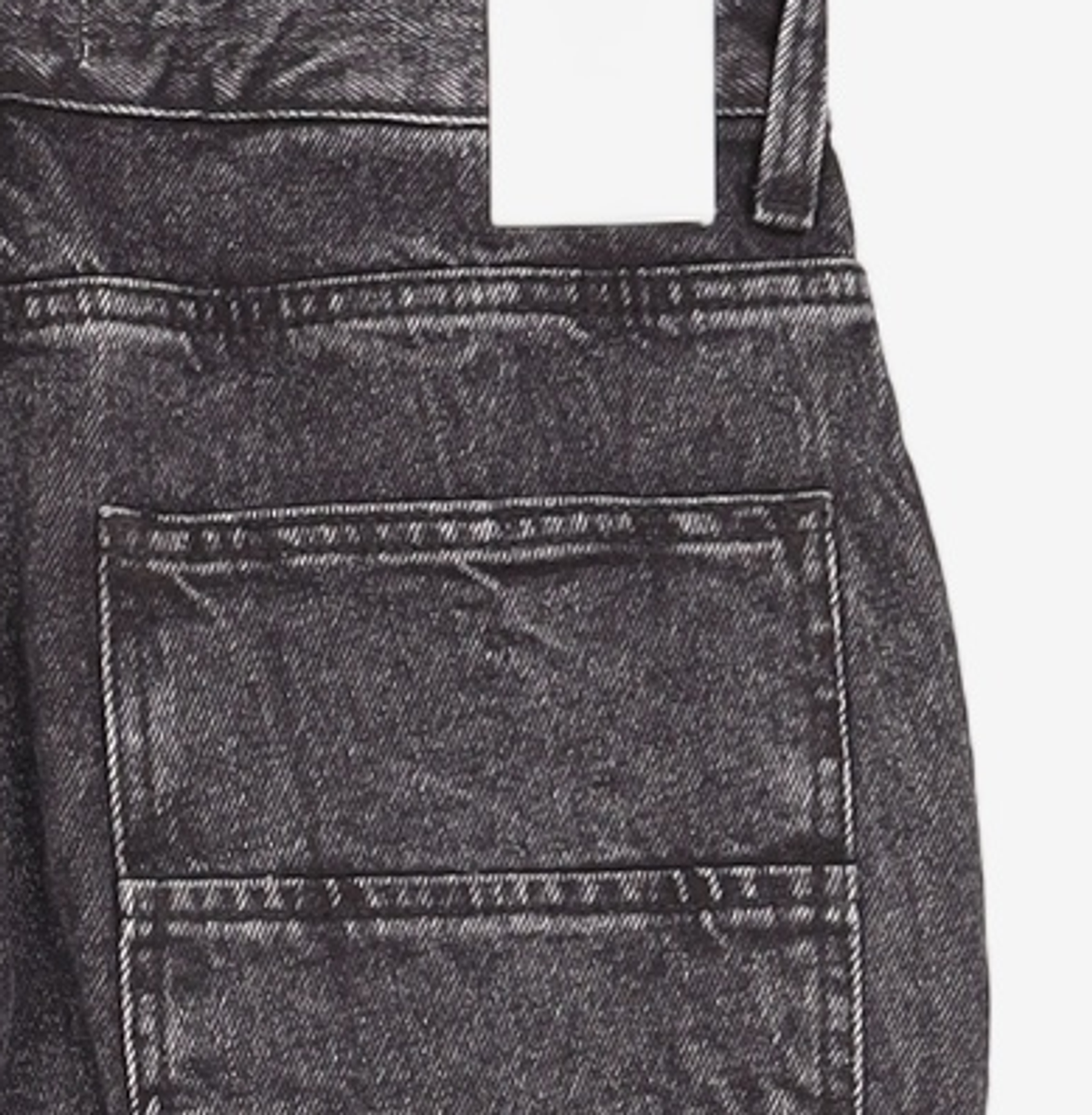 애드오프(ADDOFF) Lightning Washed Crop Denim Pants - Black S