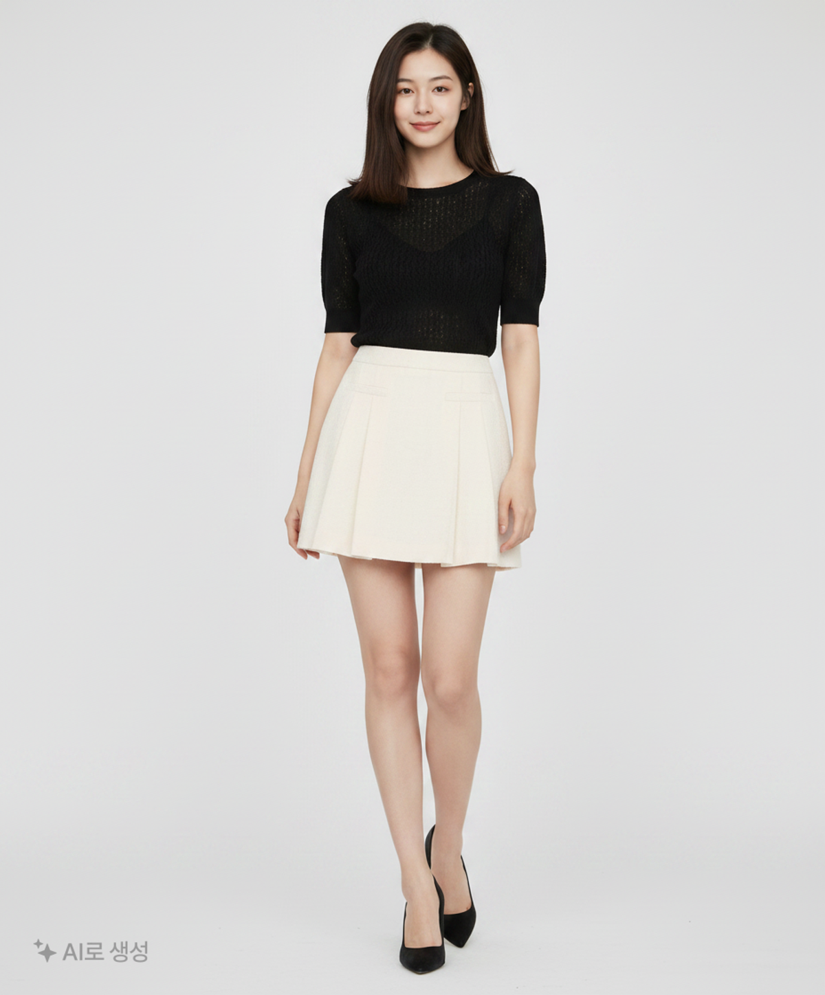 미쏘(MIXXO) 트위드 플리츠 미니 스커트 MIWWHD323G 24
