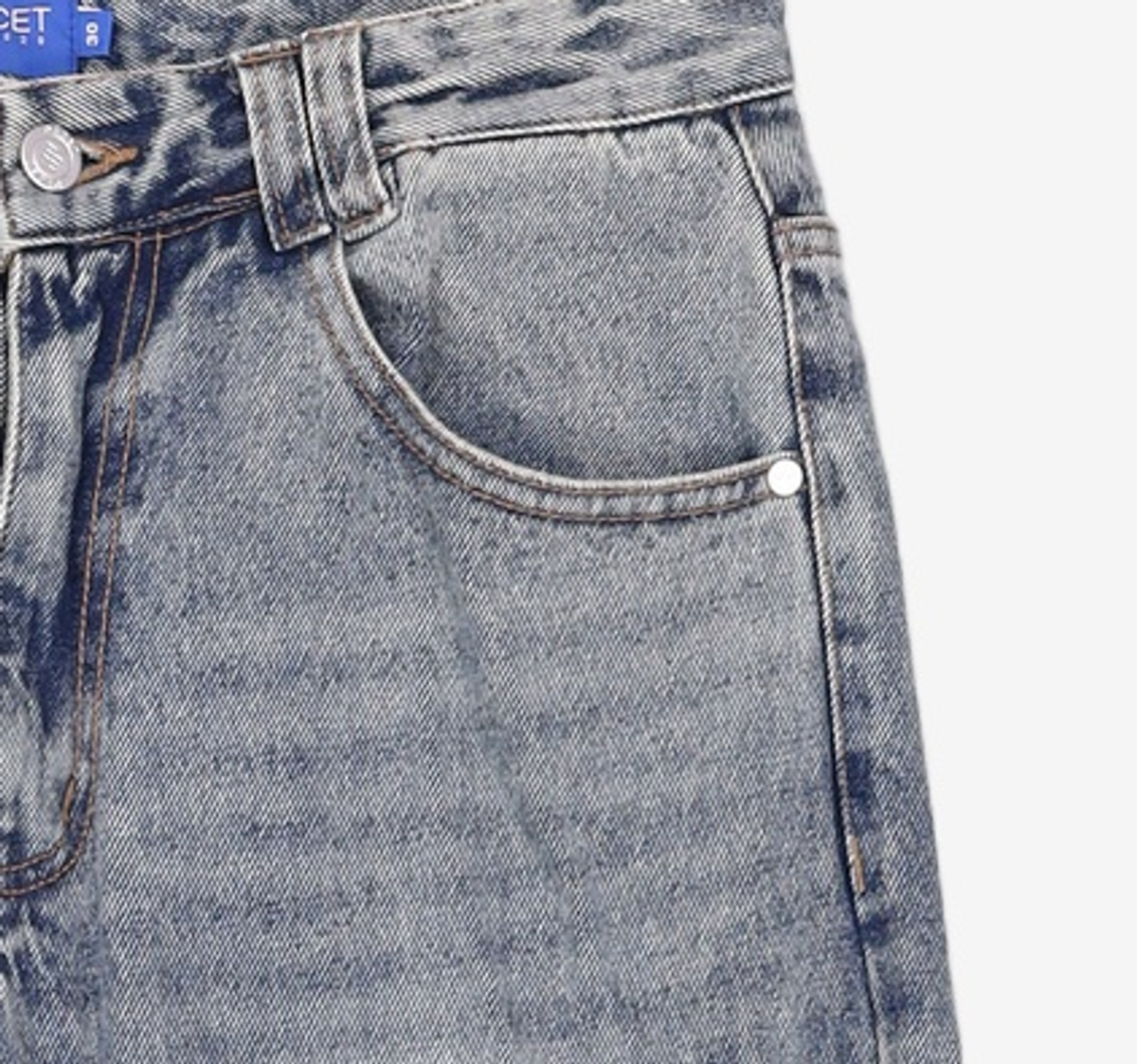 데케트(DECET) Mid Rise Wide Jeans DCPT027BlueCenter 30